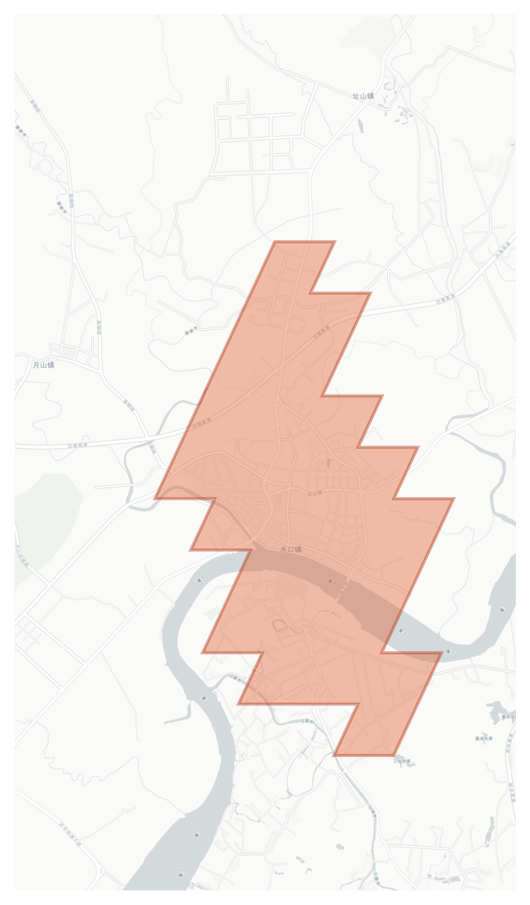 Shuikou geographic map