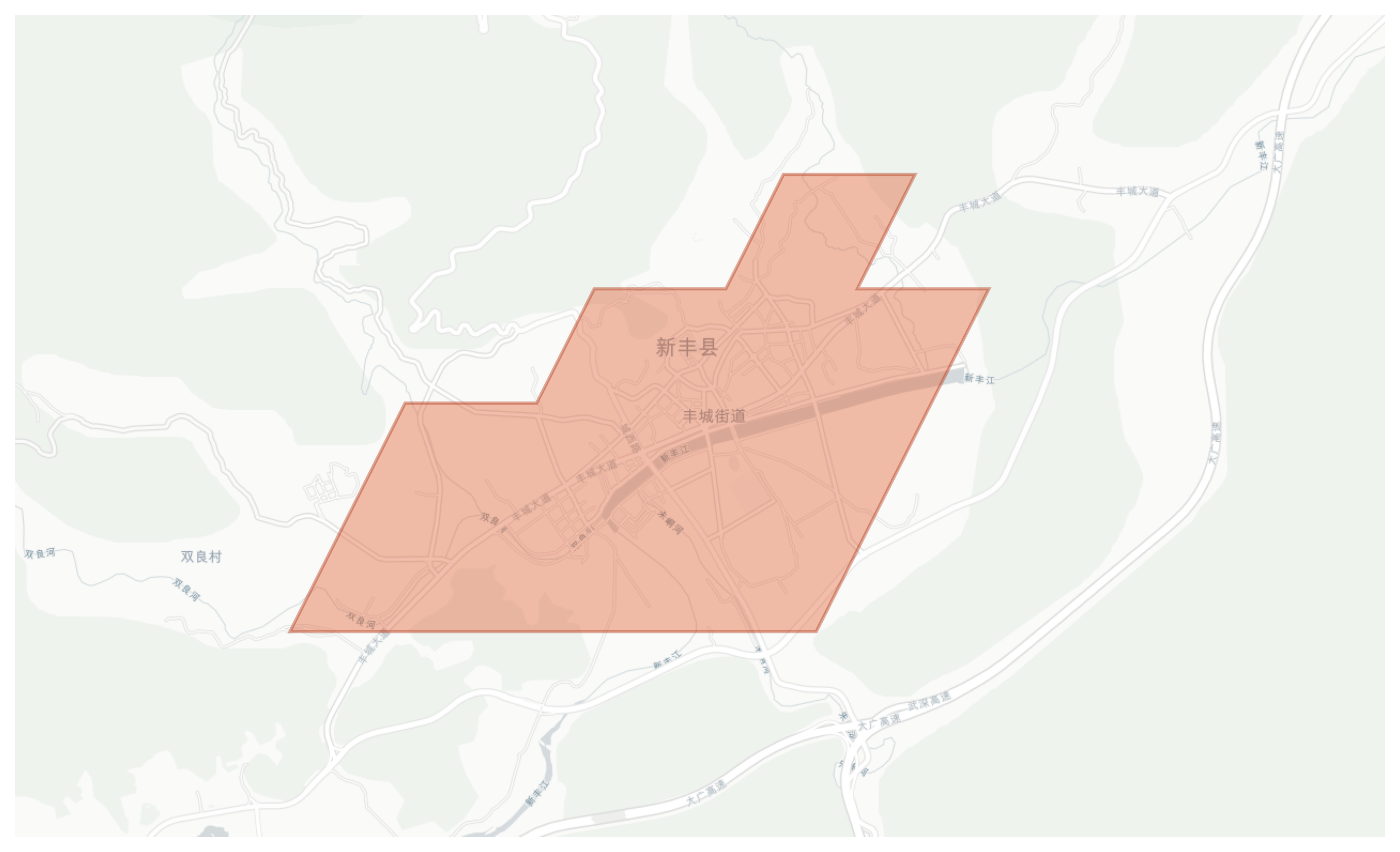 Xinfeng geographic map