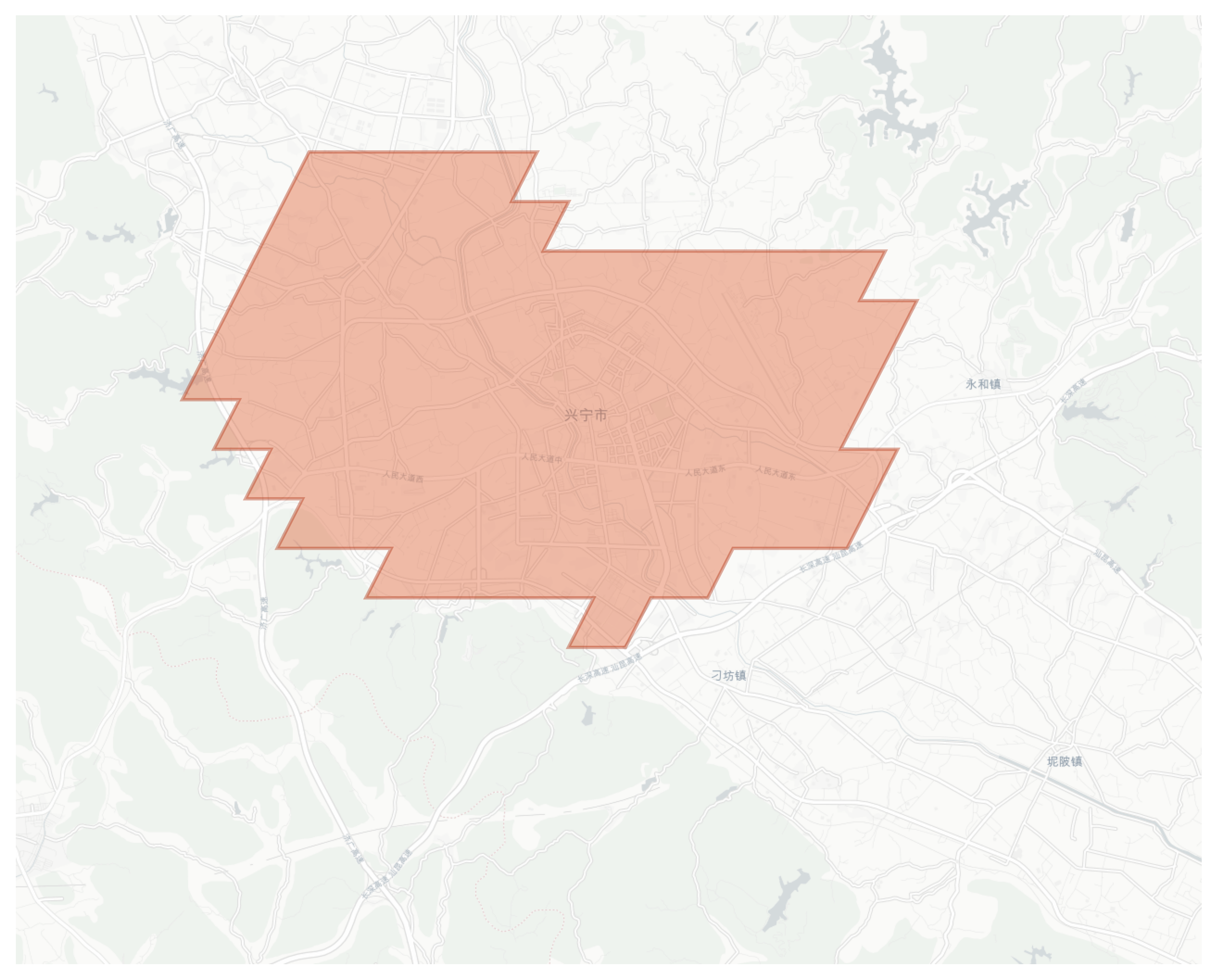 Xingning geographic map