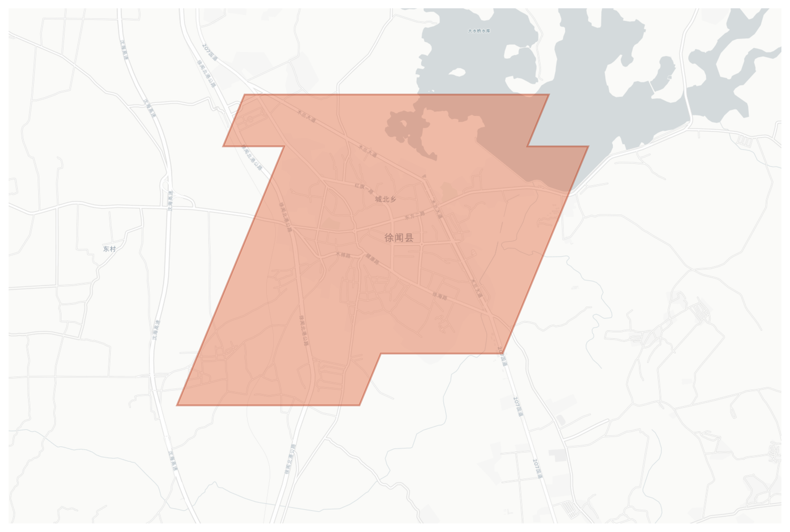 Xuwen geographic map