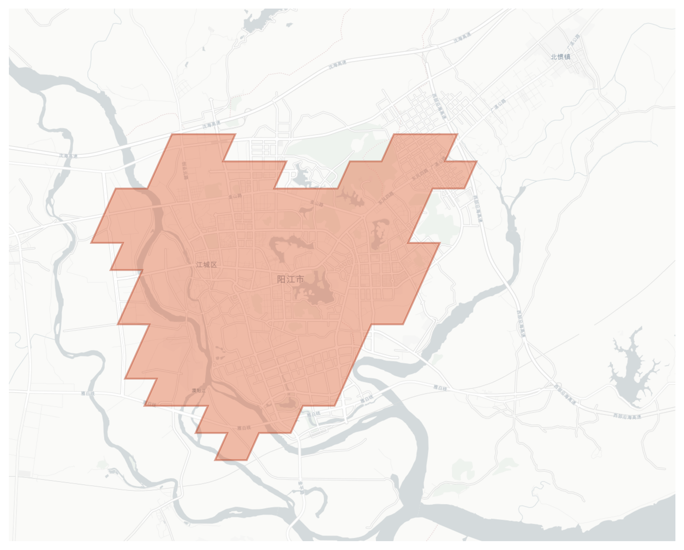 Yangjiang geographic map
