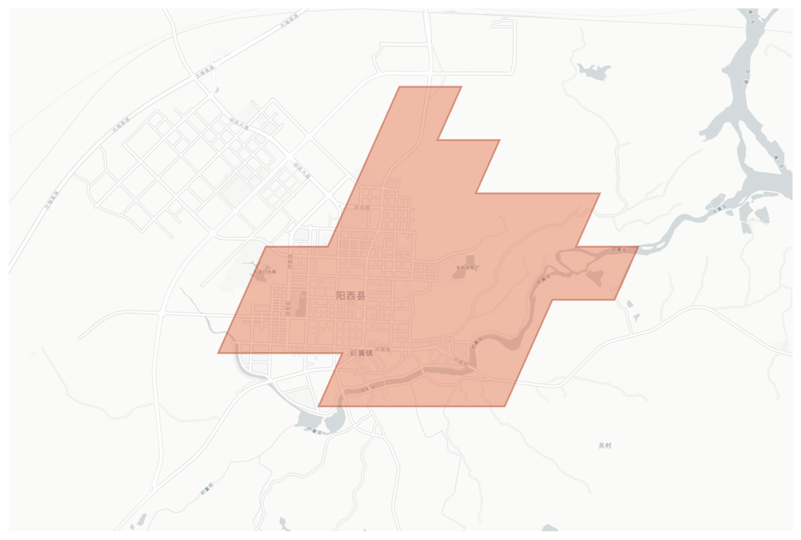 Yangxi geographic map