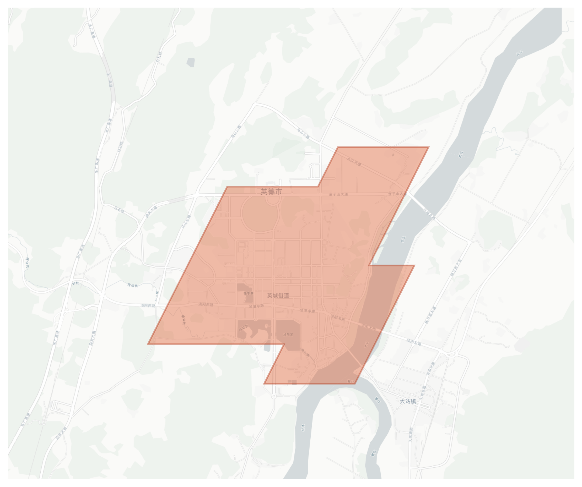 Yingde geographic map