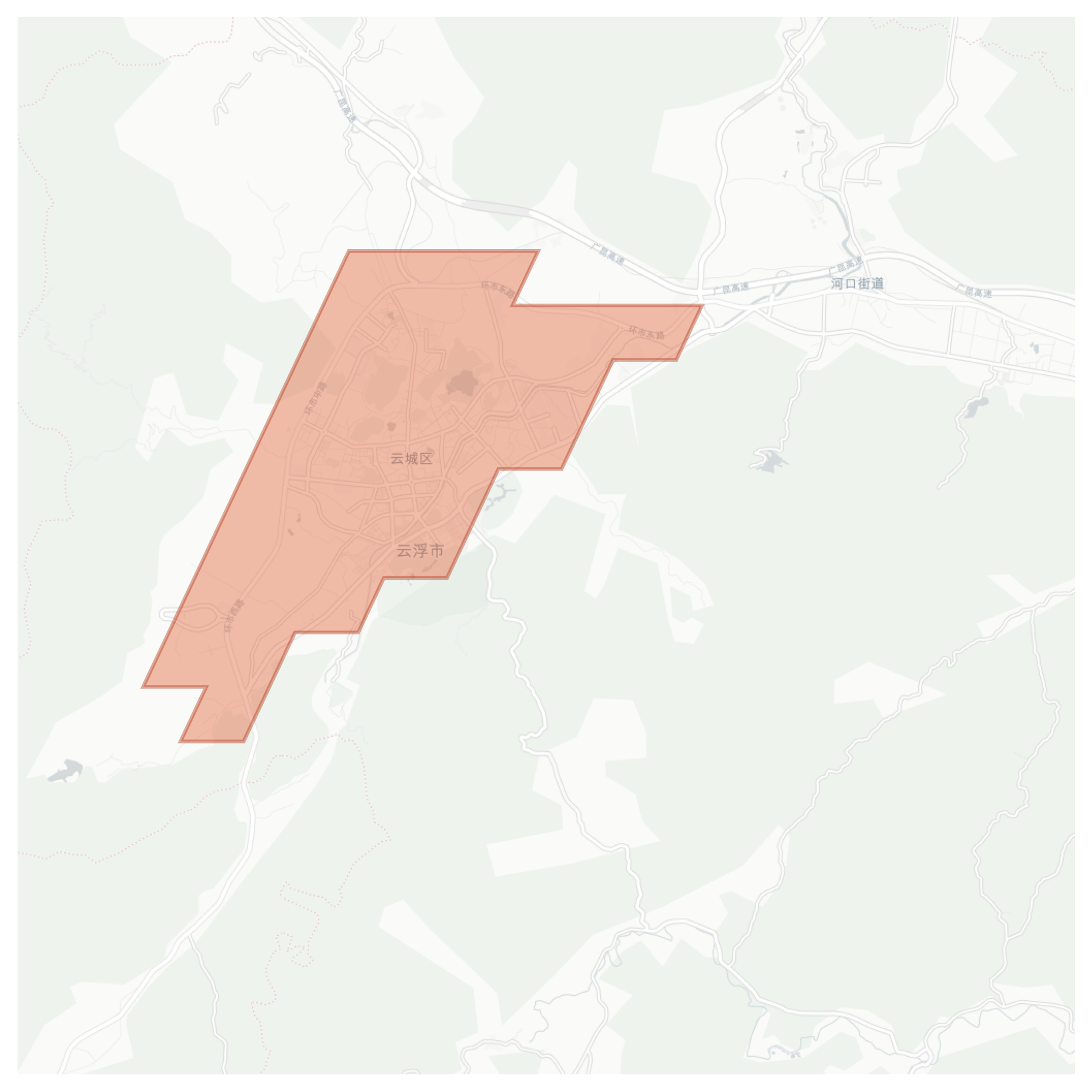Yunfu geographic map