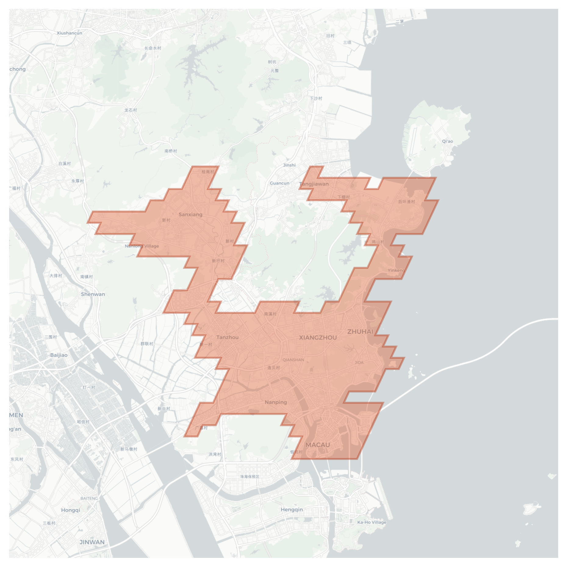 Zhuhai [Macau] geographic map