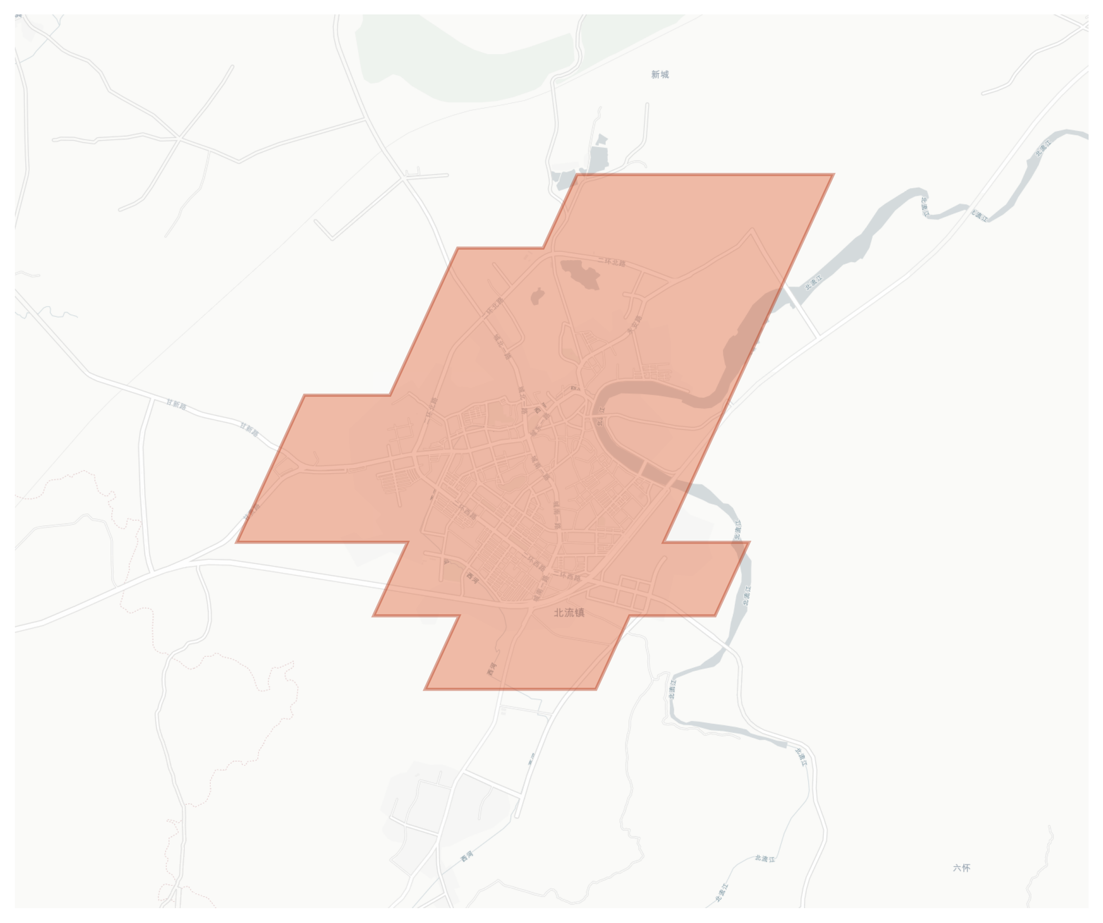 Beiliu geographic map