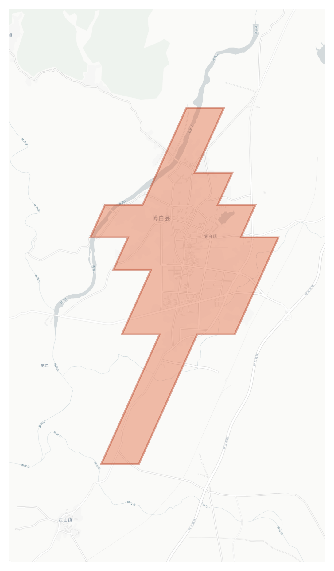 Bobai geographic map