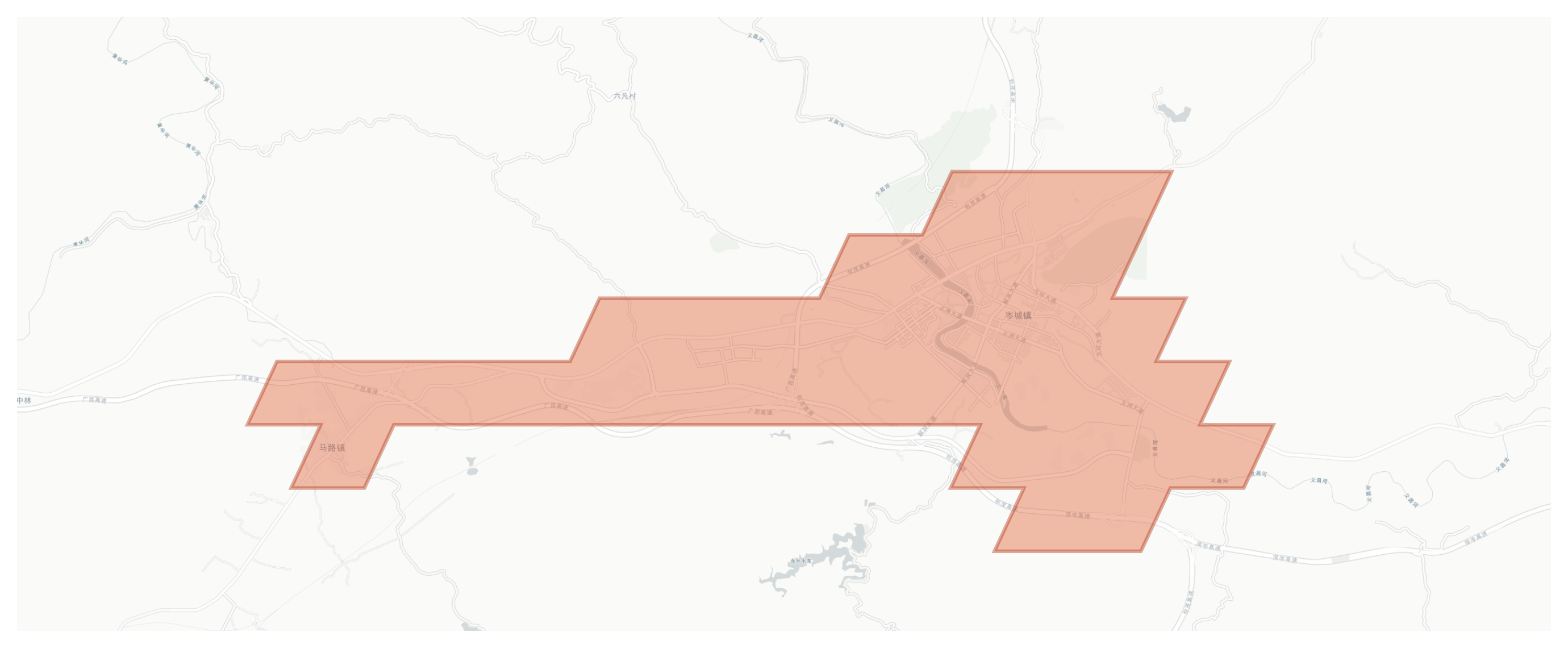 Cenxi geographic map