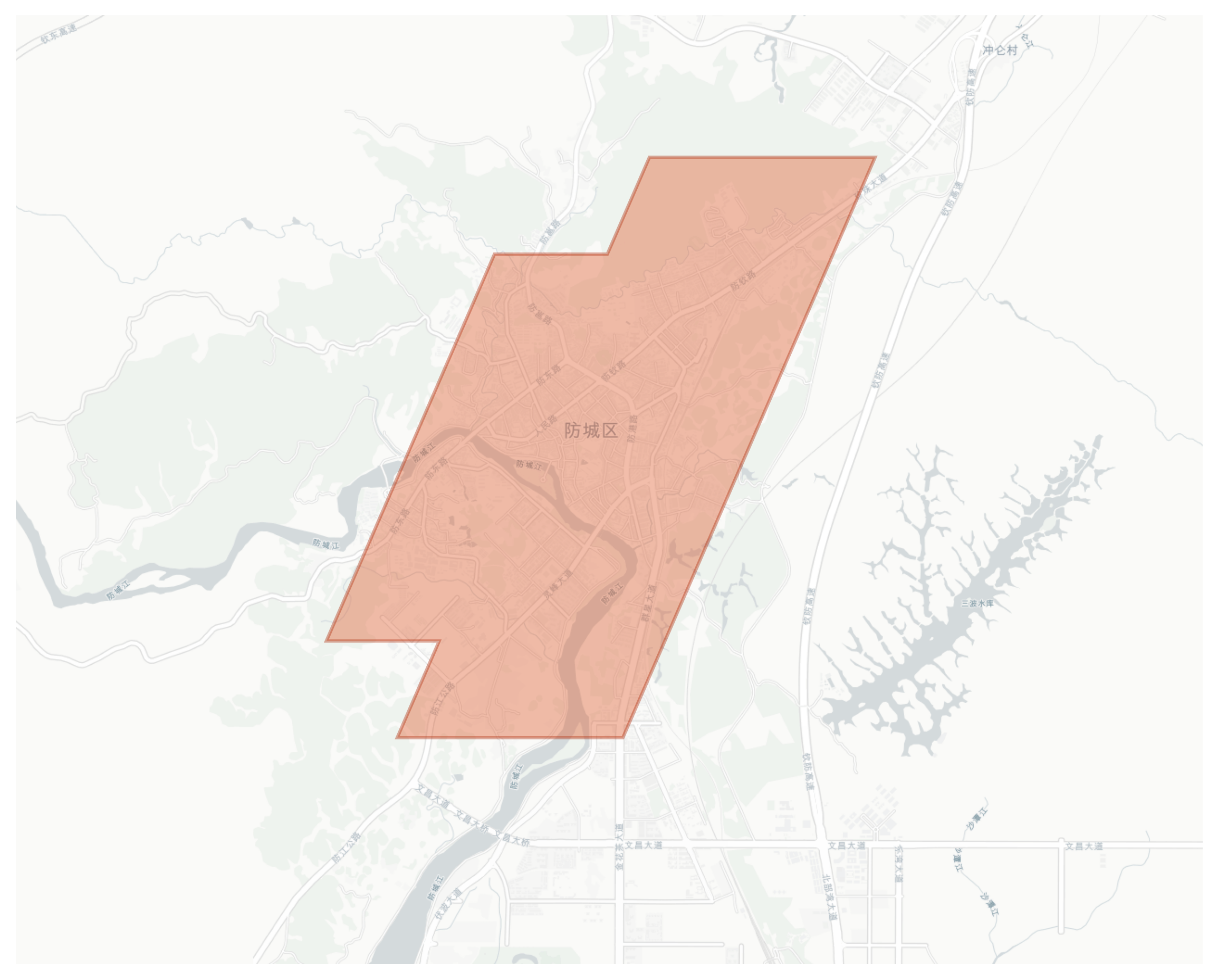 Fangcheng District geographic map