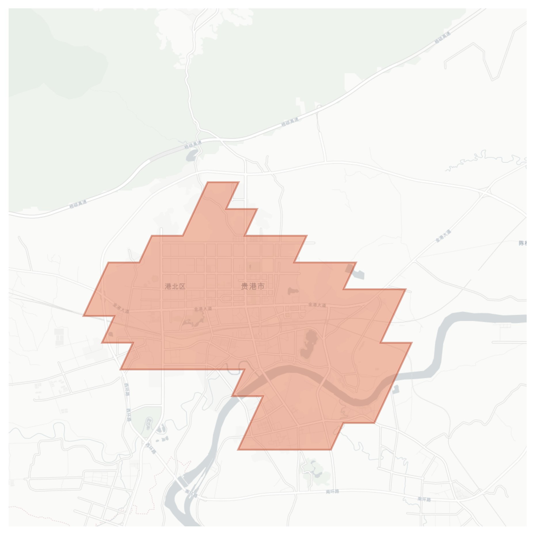 Guigang geographic map