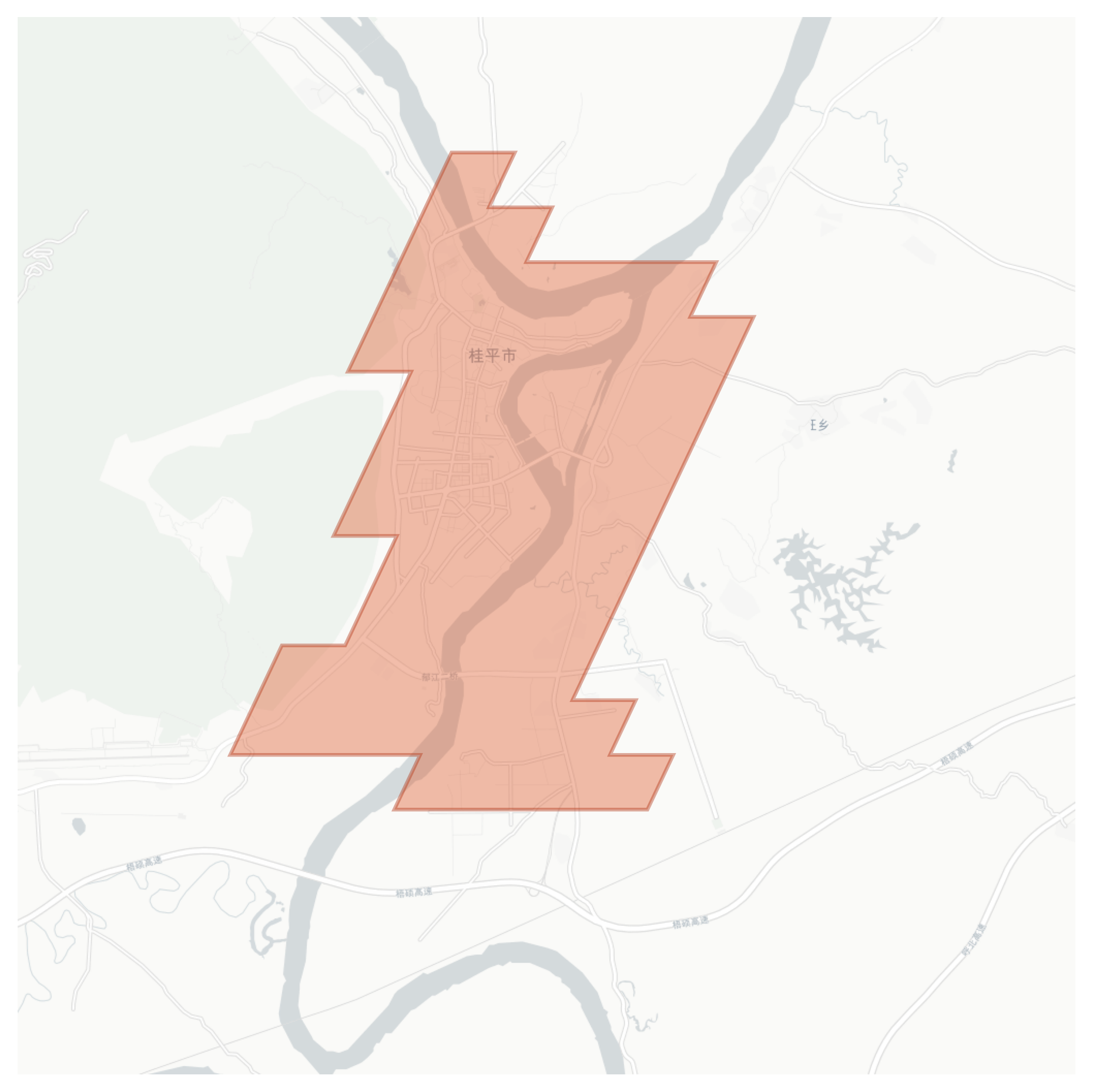 Guiping geographic map