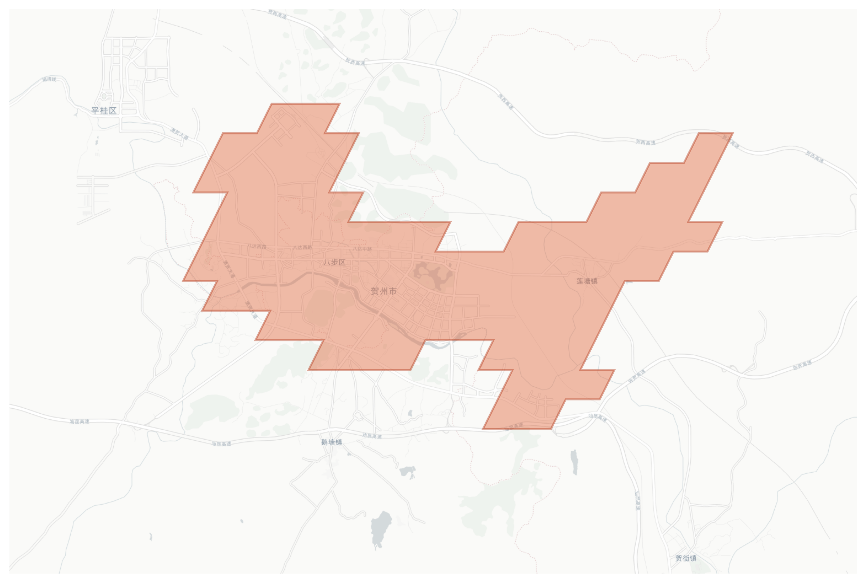 Hezhou geographic map