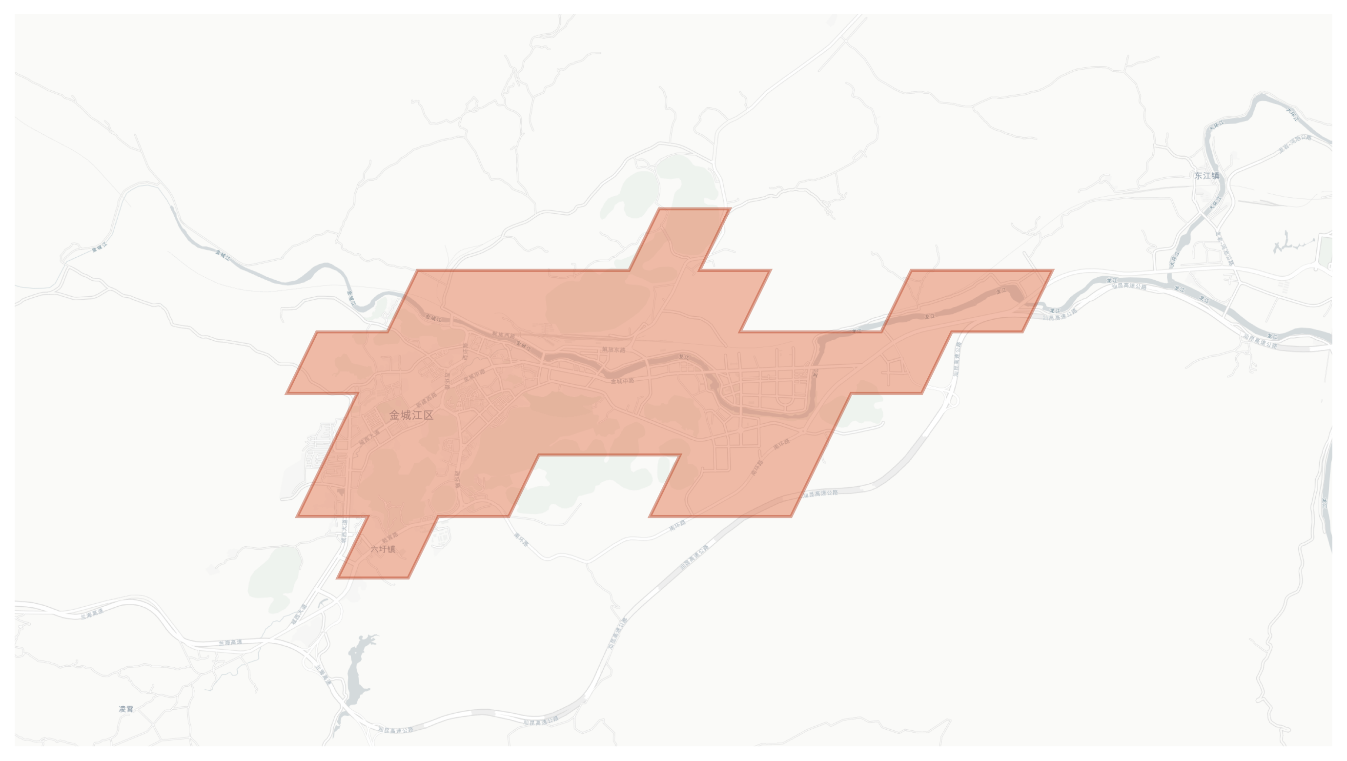 Jinchengjiang geographic map