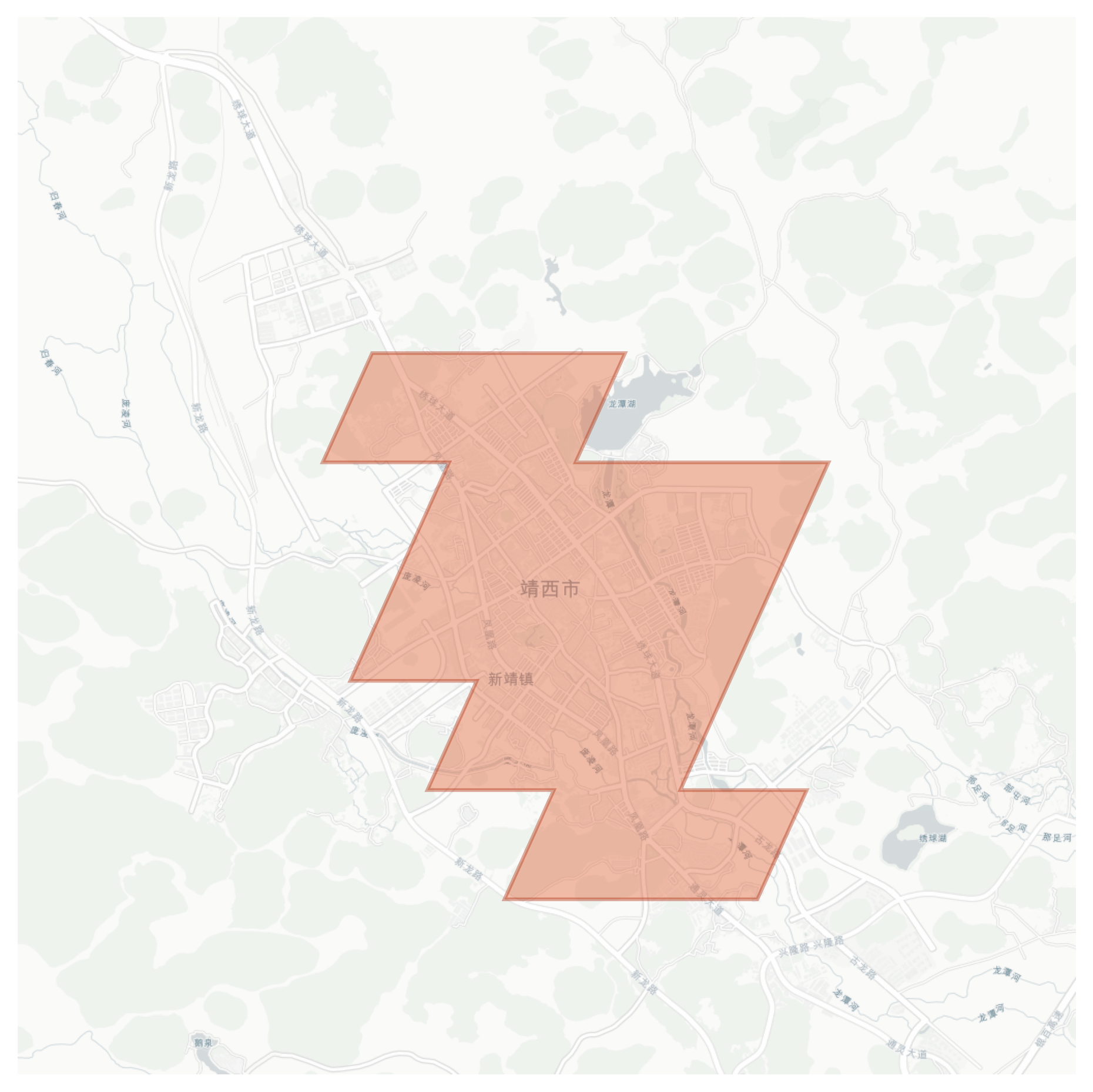 Jingxi geographic map