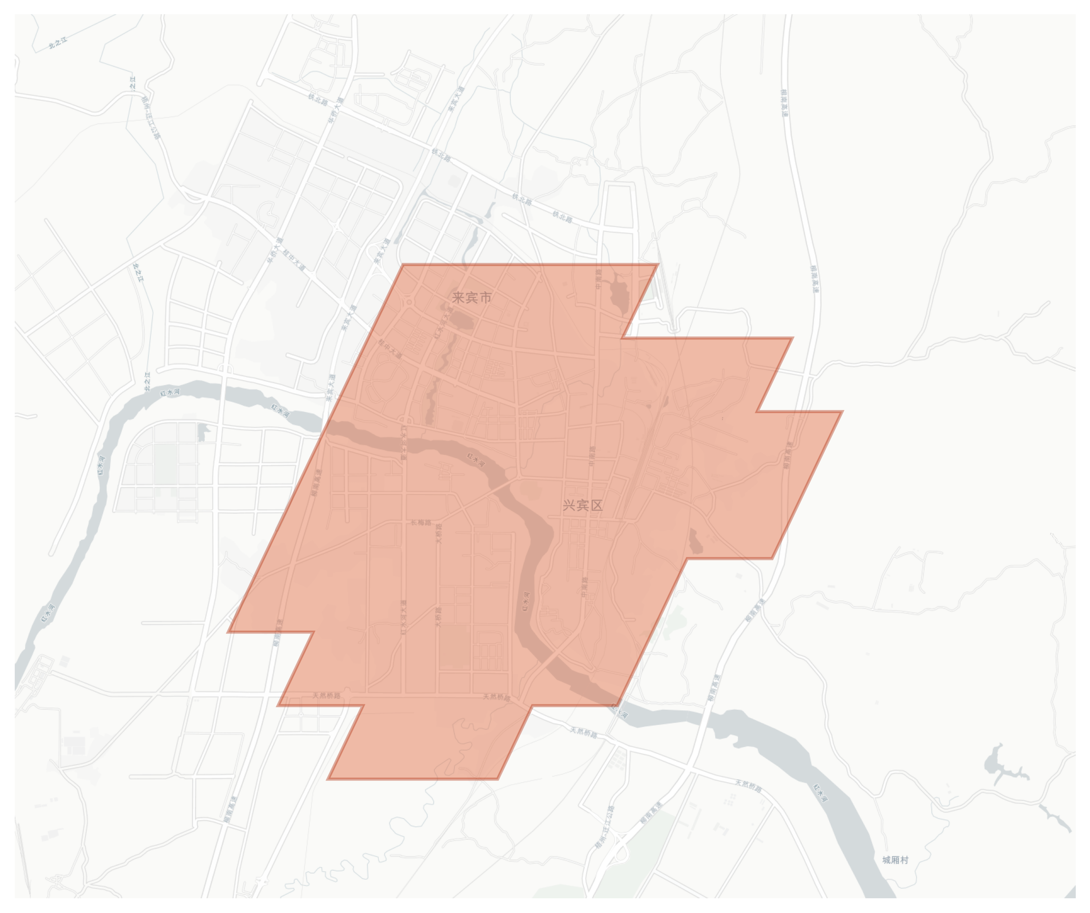 Laibin geographic map