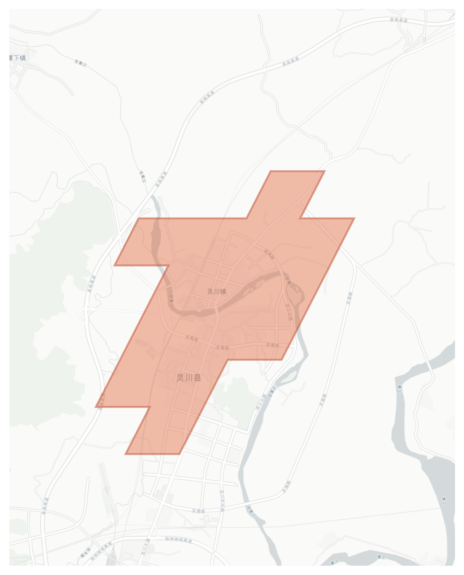 Lingchuan geographic map