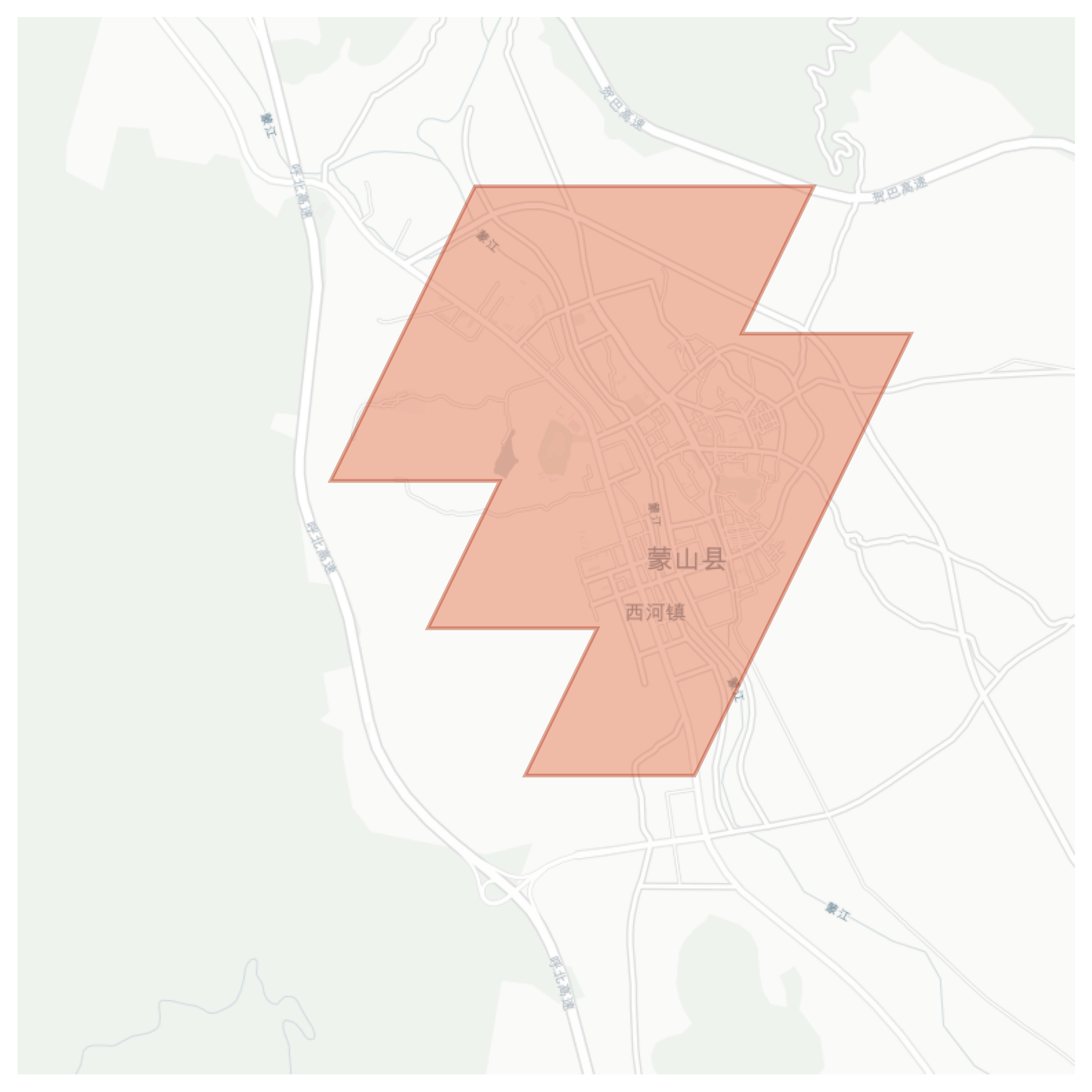 Mengshan geographic map