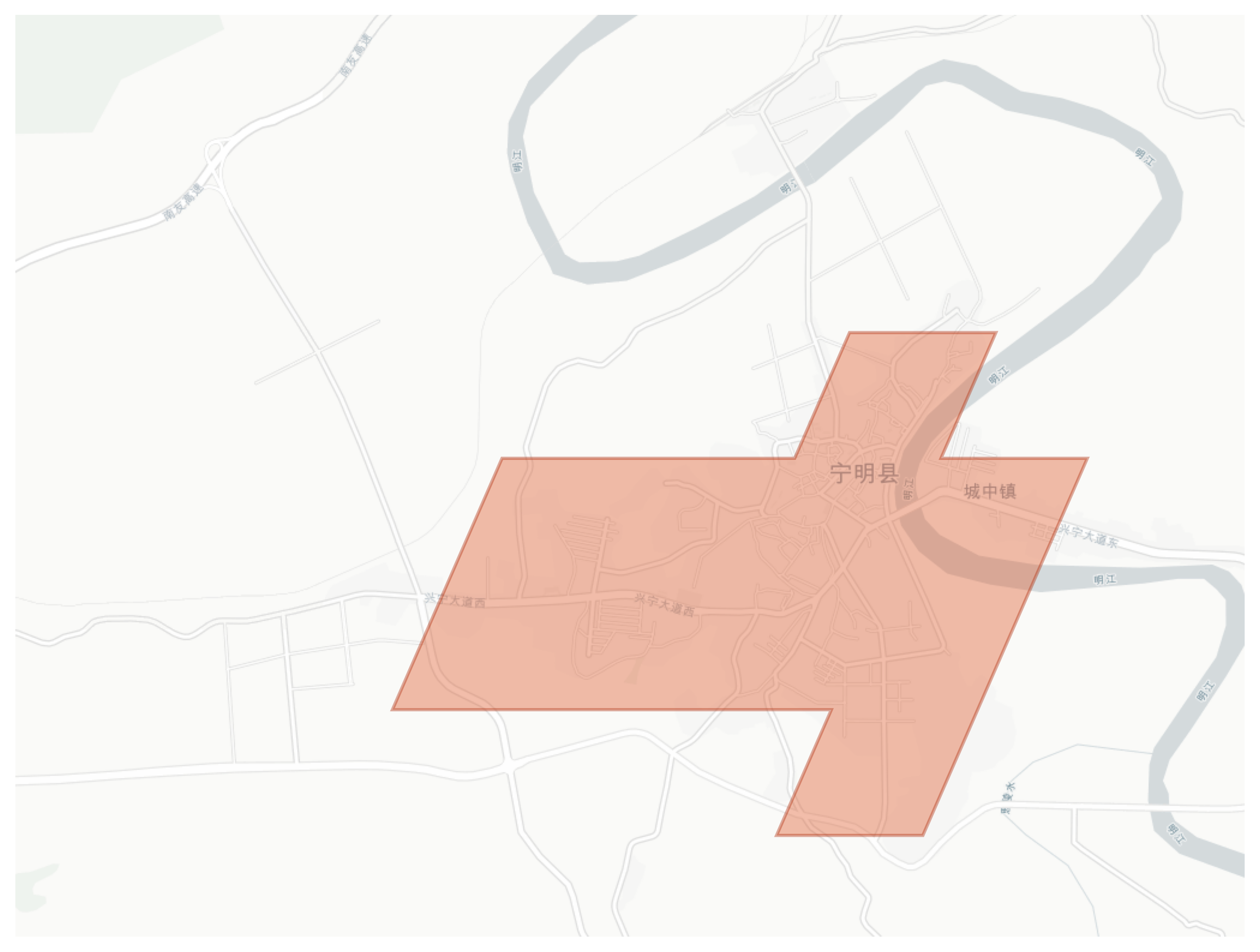 Ningming geographic map