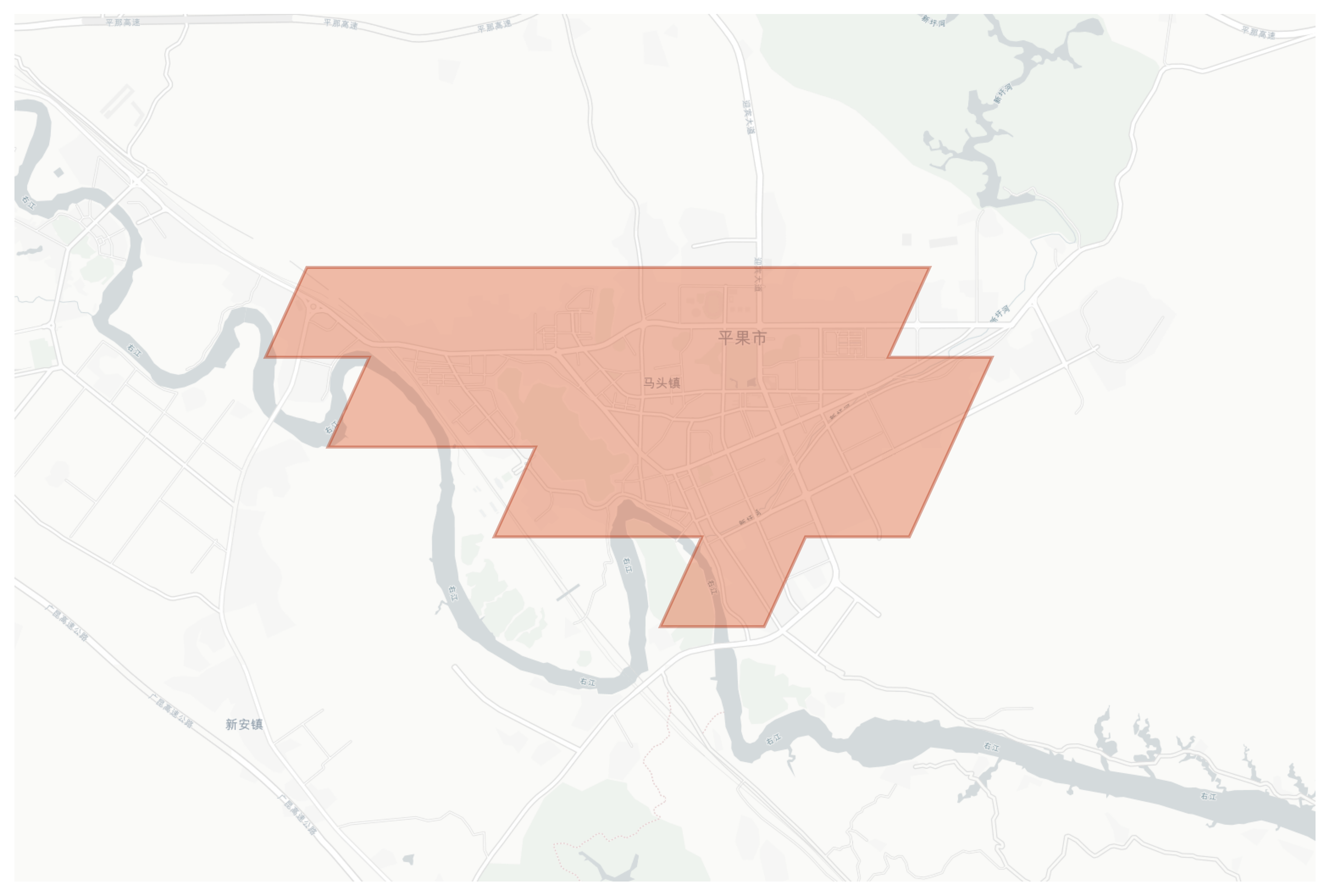 Pingguo geographic map