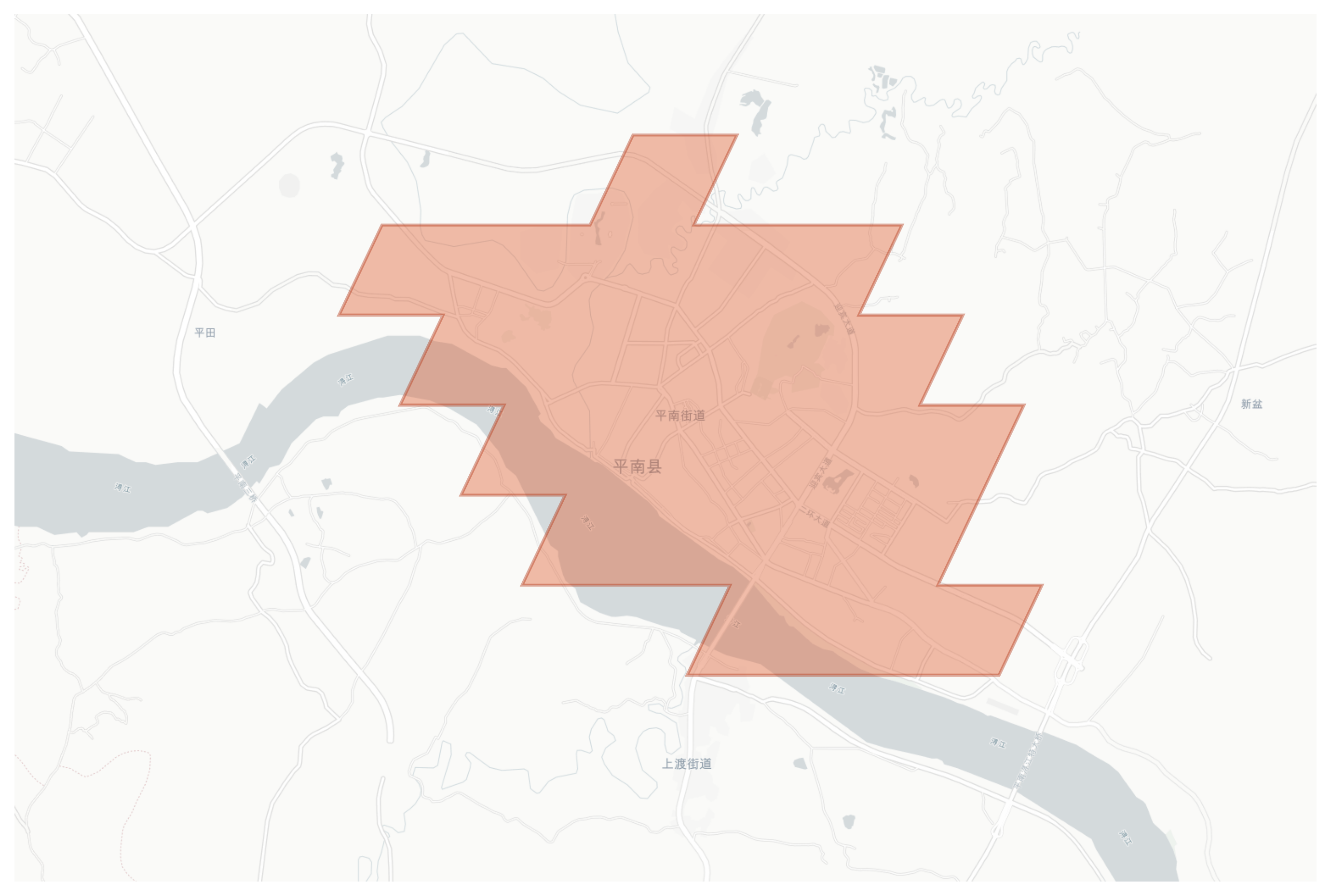 Pingnan geographic map