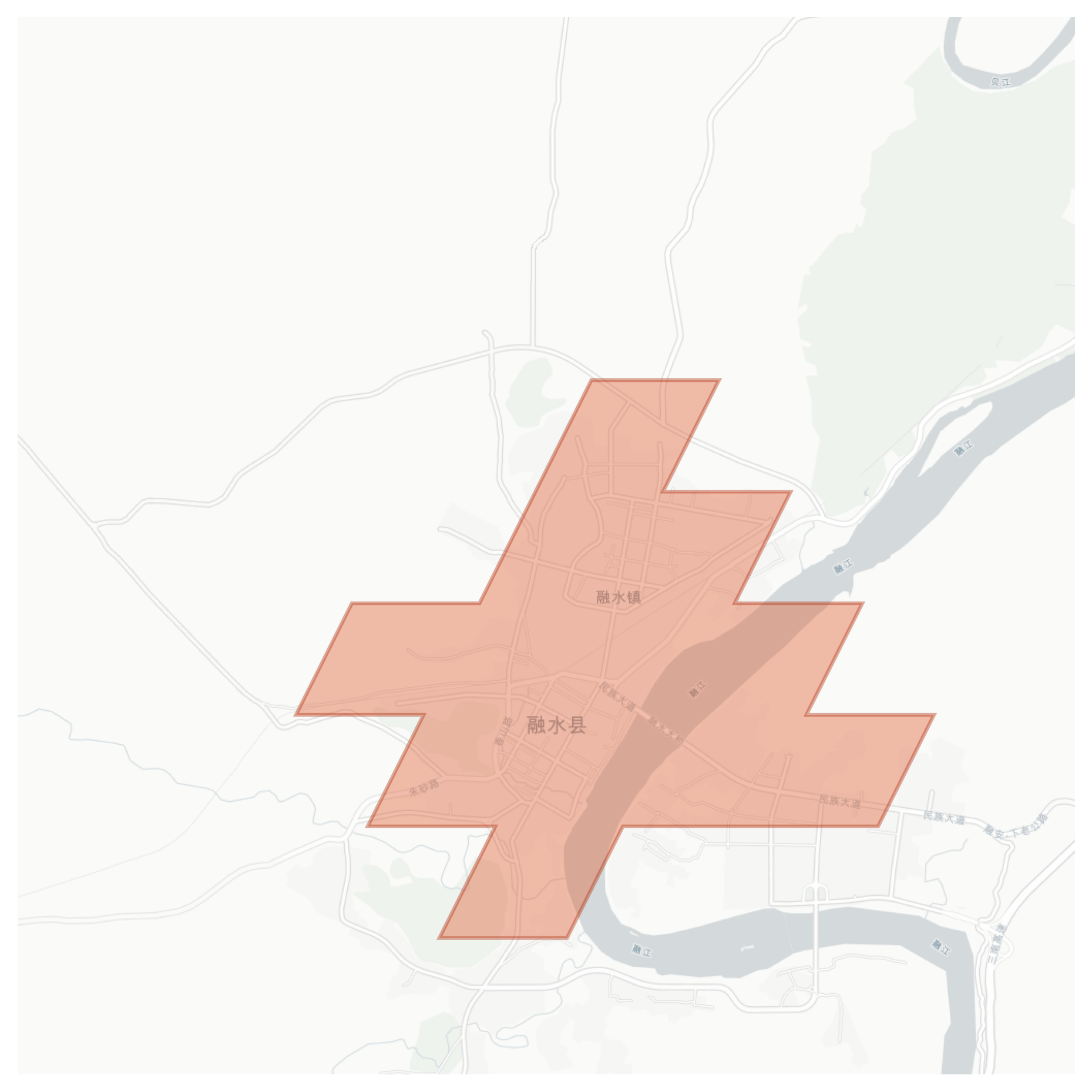 Rongshui geographic map