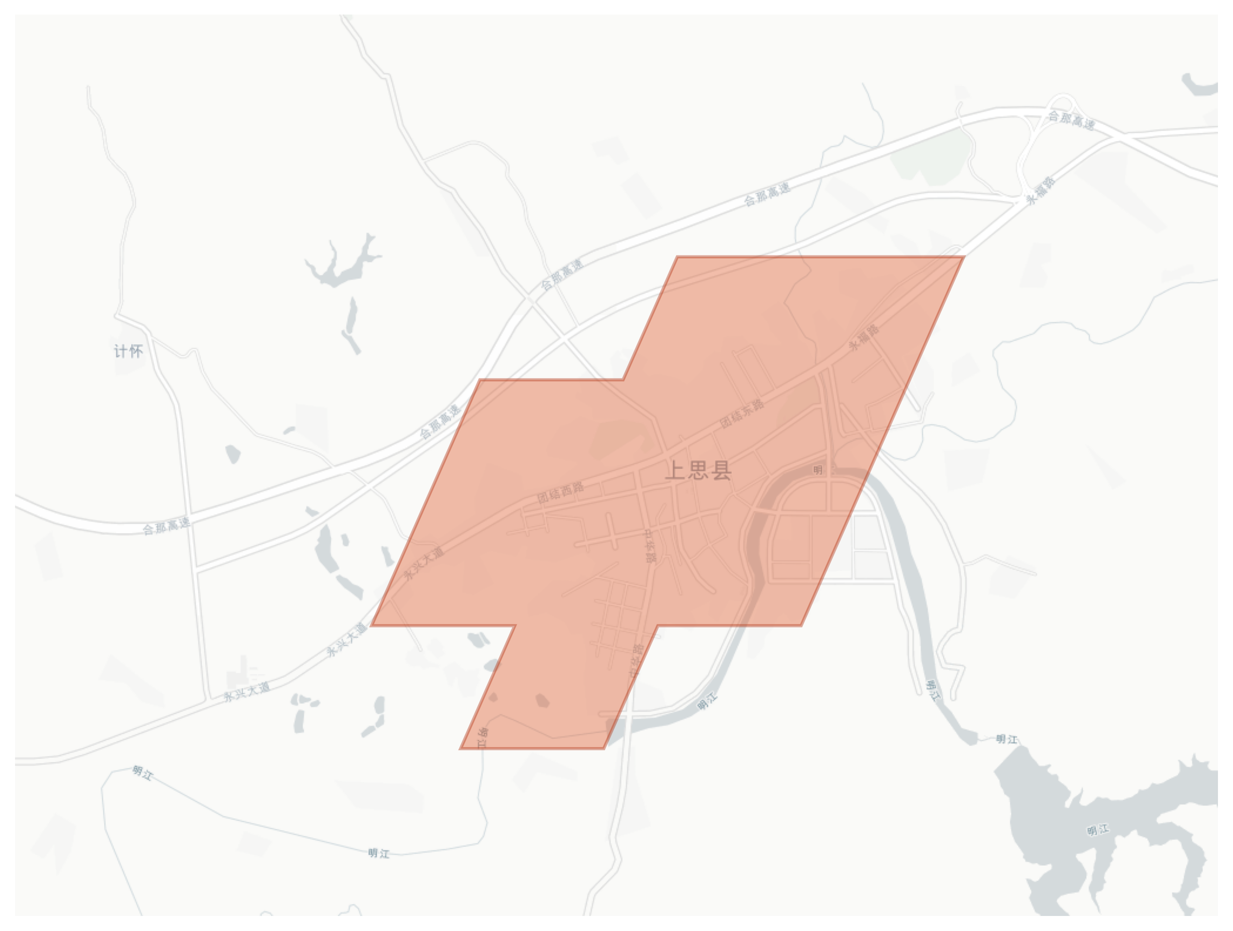 Shangsi County geographic map