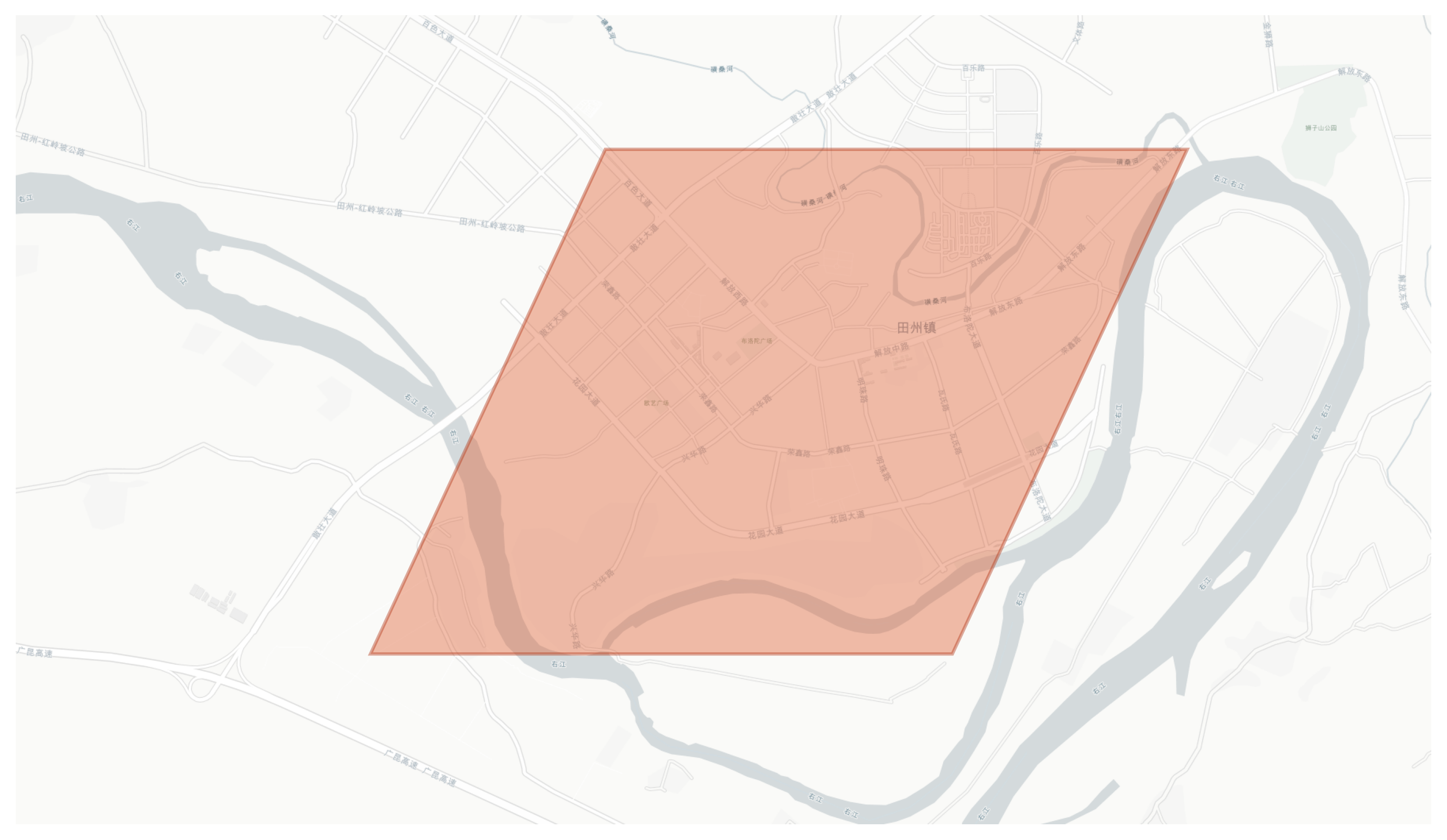 Tianyang geographic map