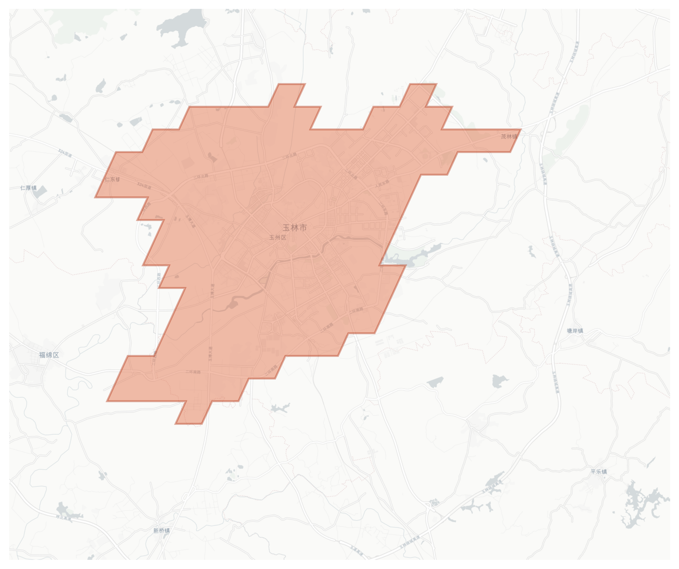 Yulin geographic map