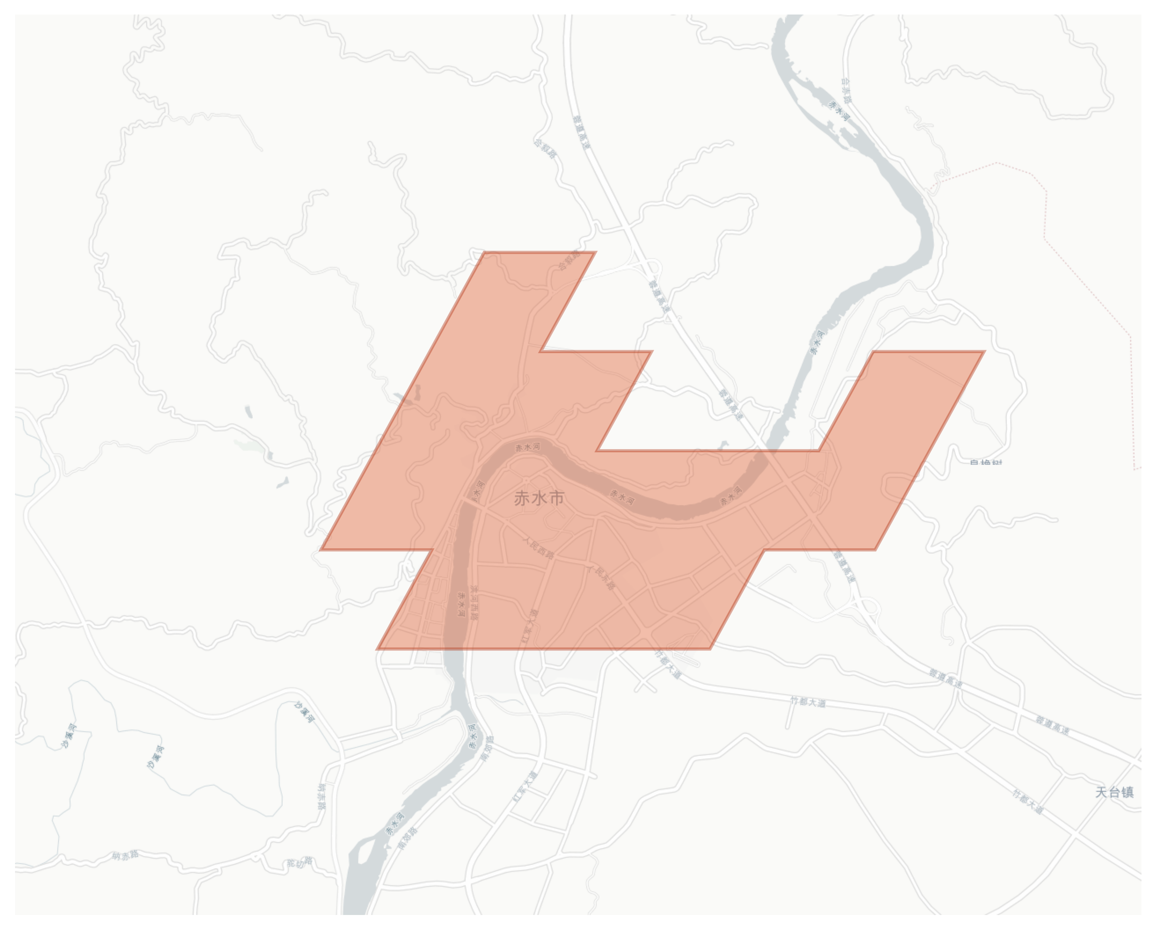 Chishui geographic map
