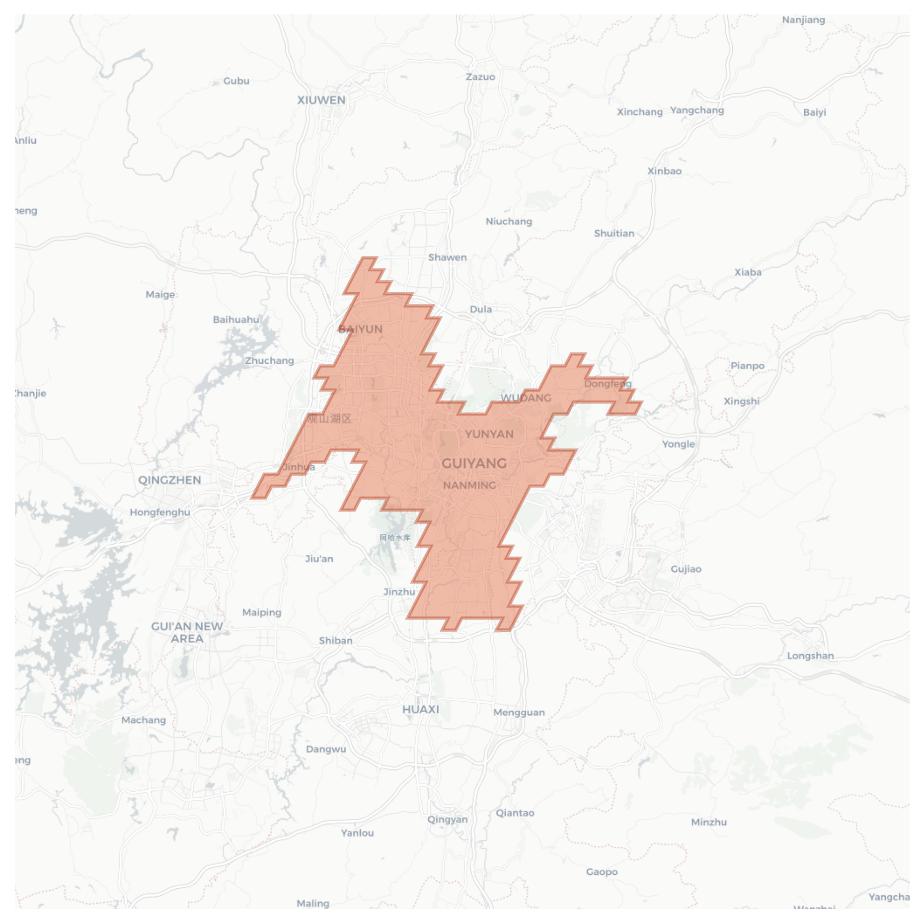 Guiyang geographic map