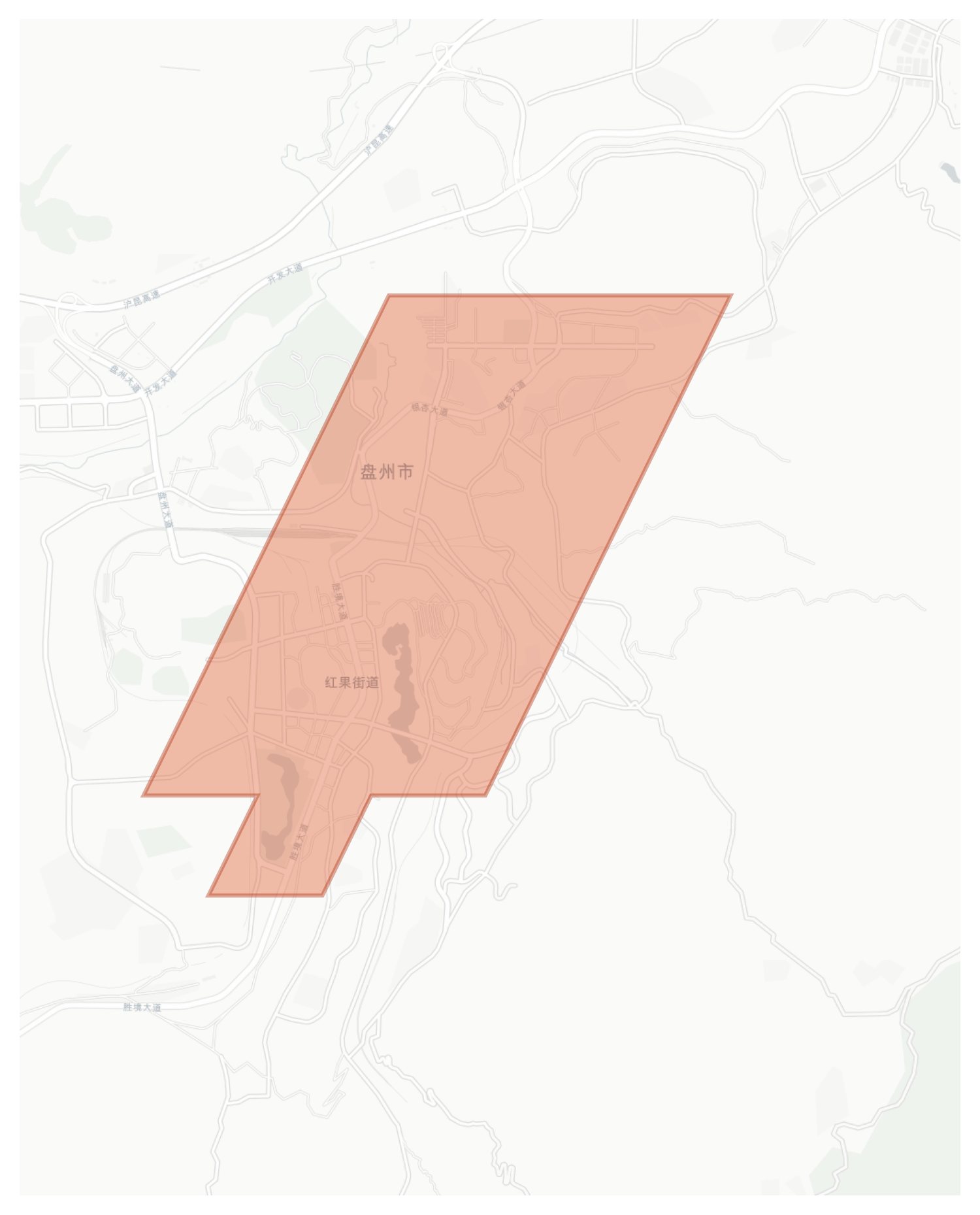 Panzhou geographic map