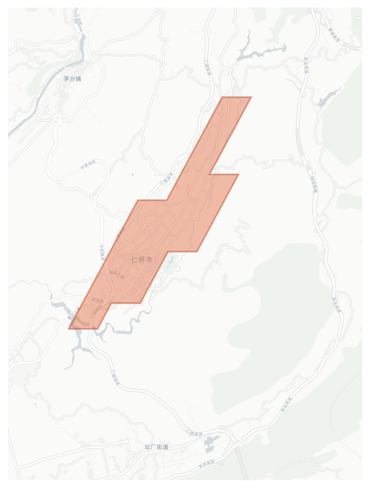 Renhuai geographic map