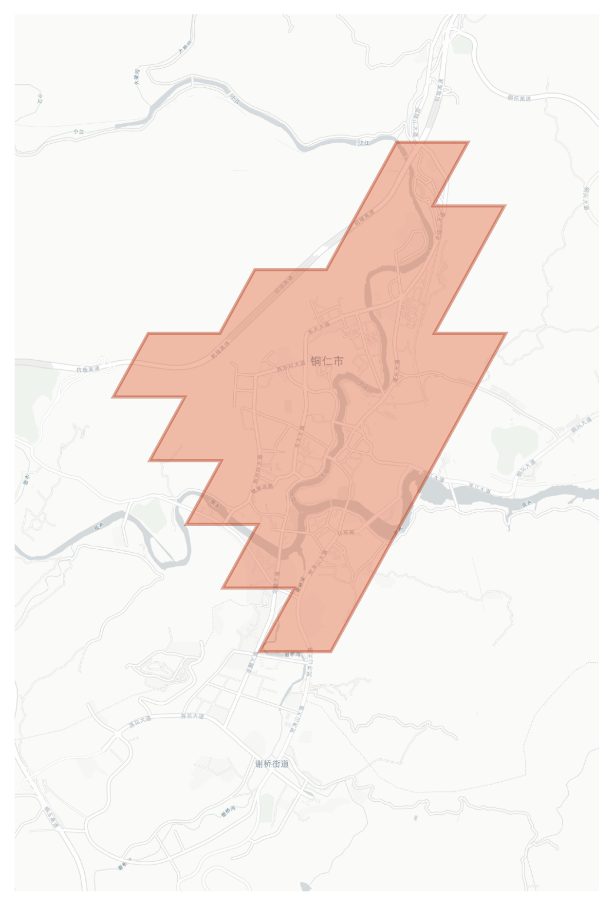 Tongren geographic map