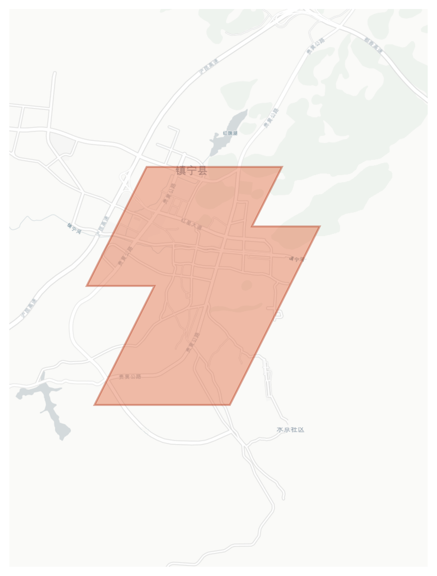 Zhenning geographic map