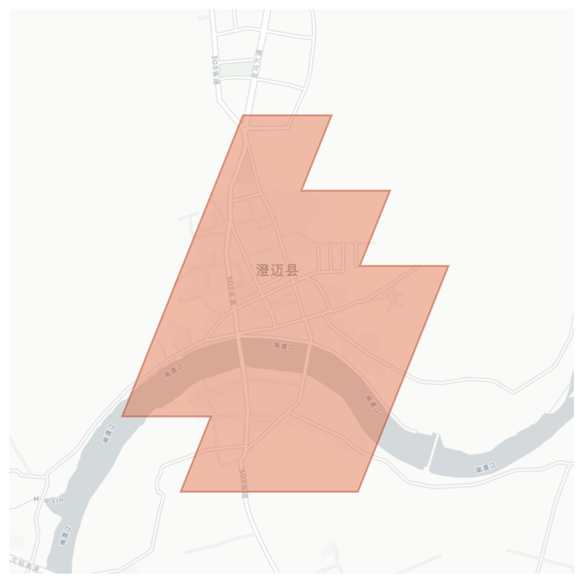 Chengmai County geographic map