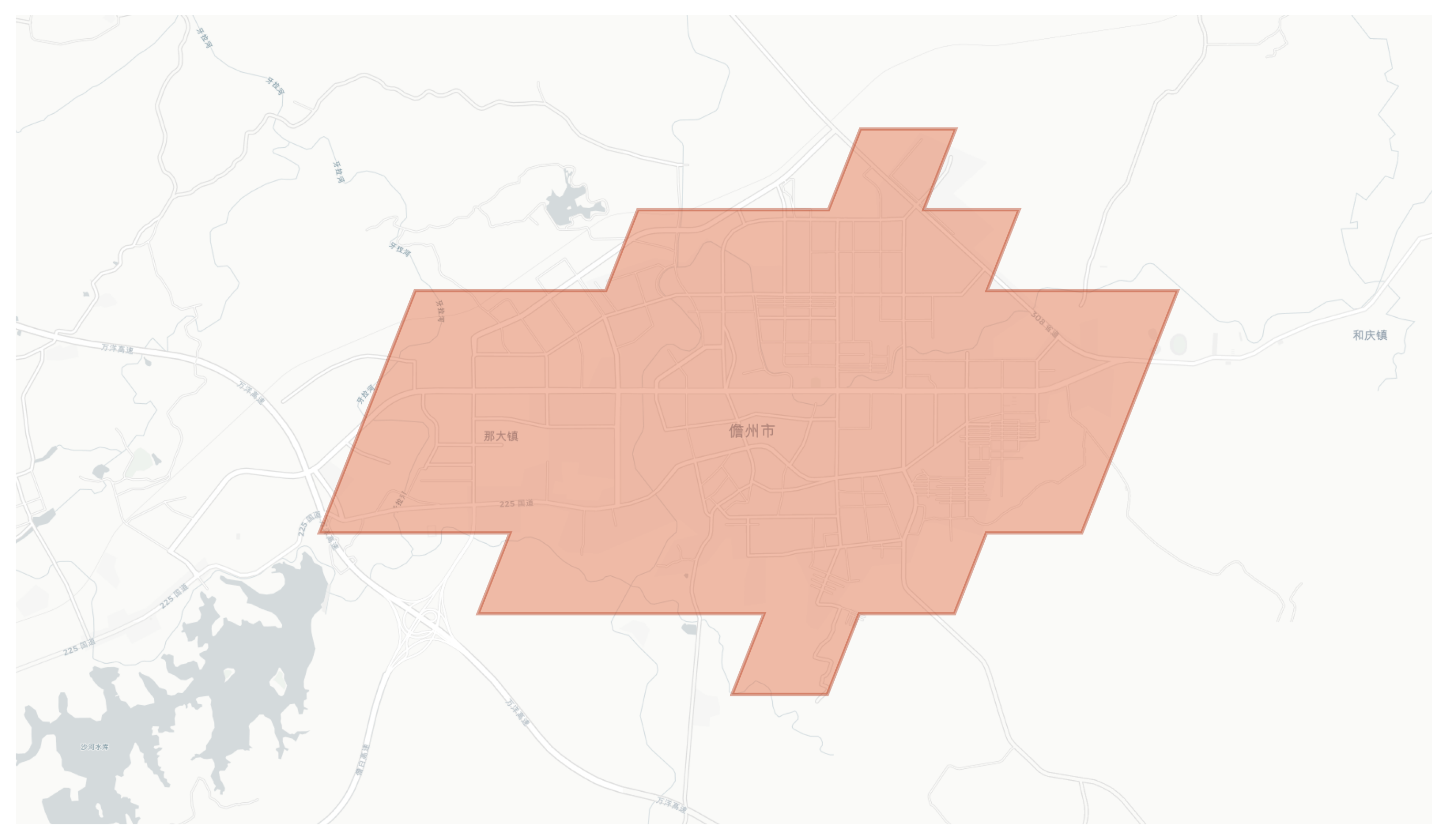 Danzhou City geographic map