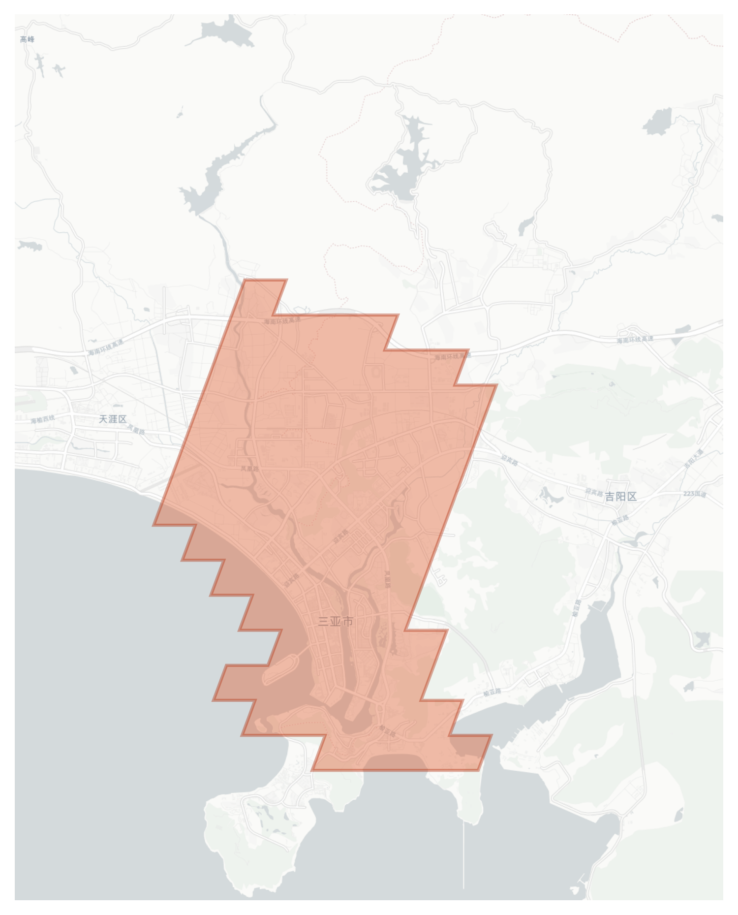 Sanya geographic map