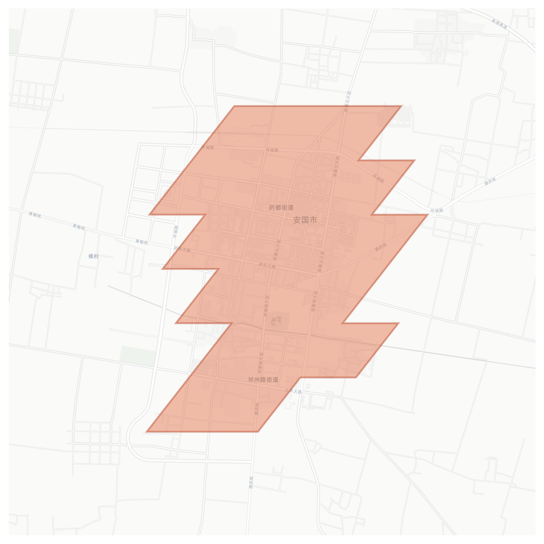 Anguo geographic map