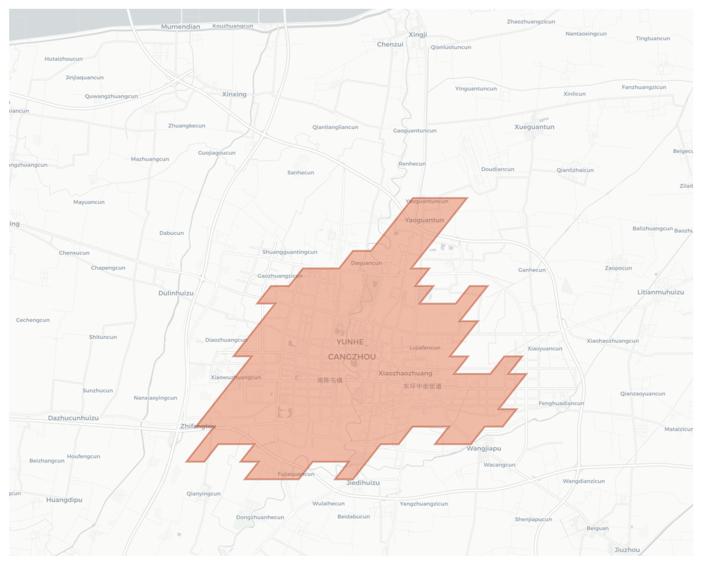 Cangzhou geographic map