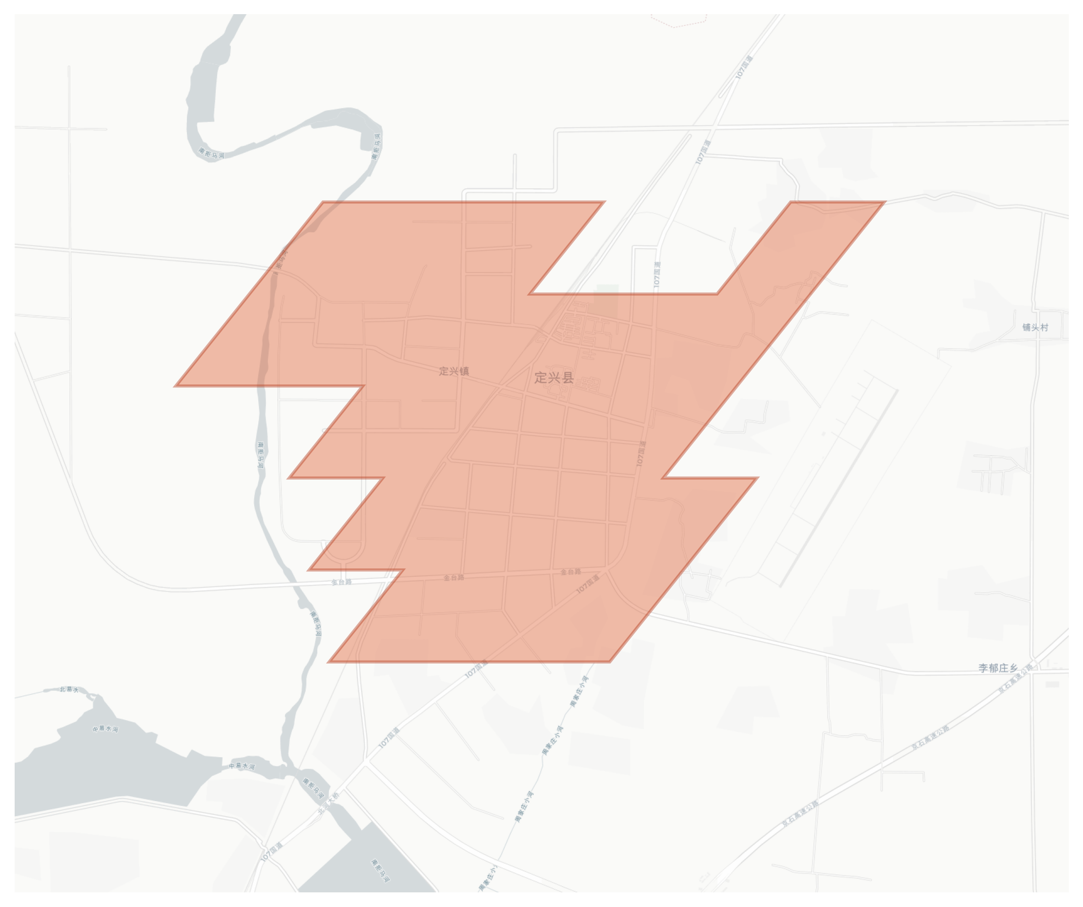 Dingxing geographic map