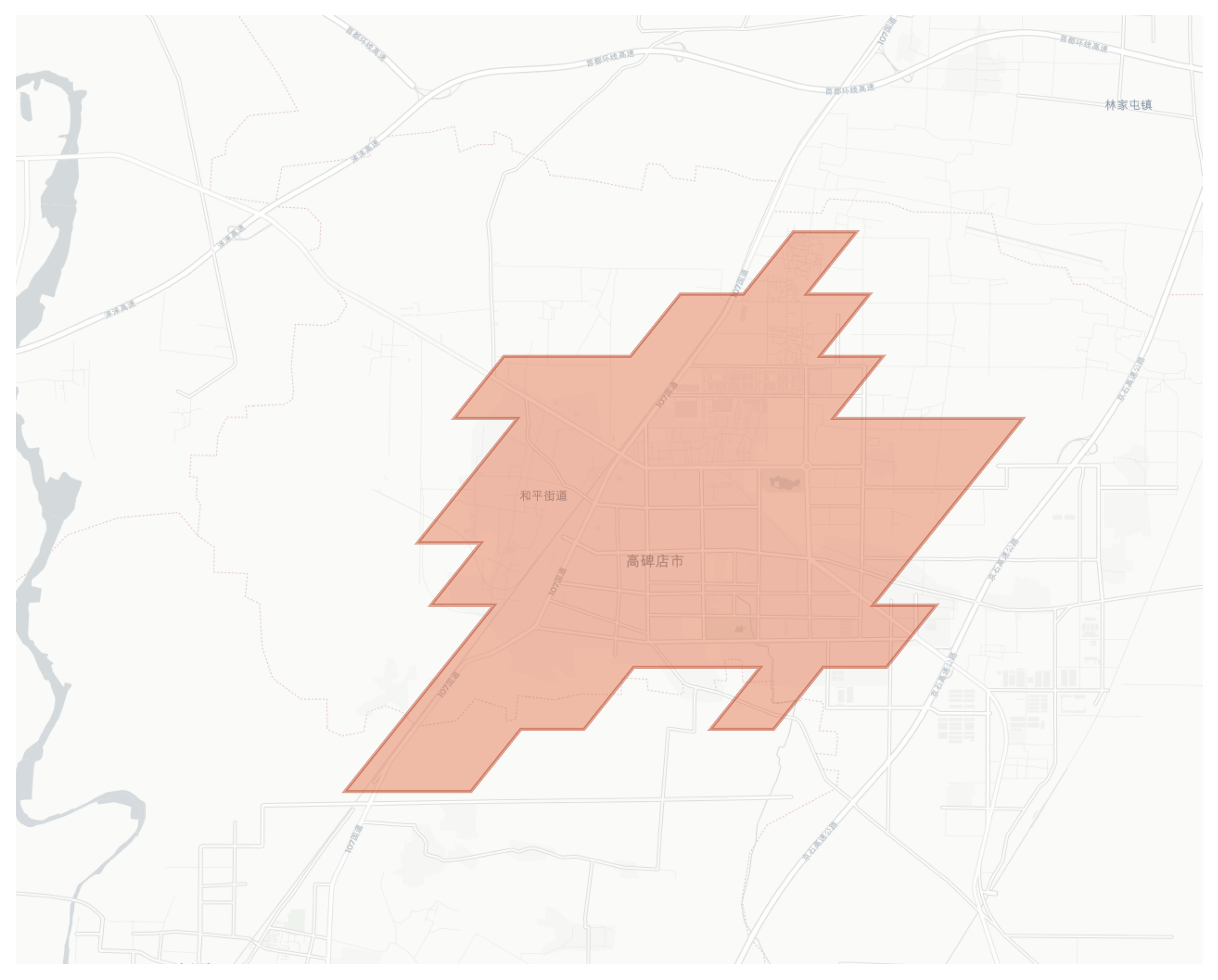 Gaobeidian geographic map