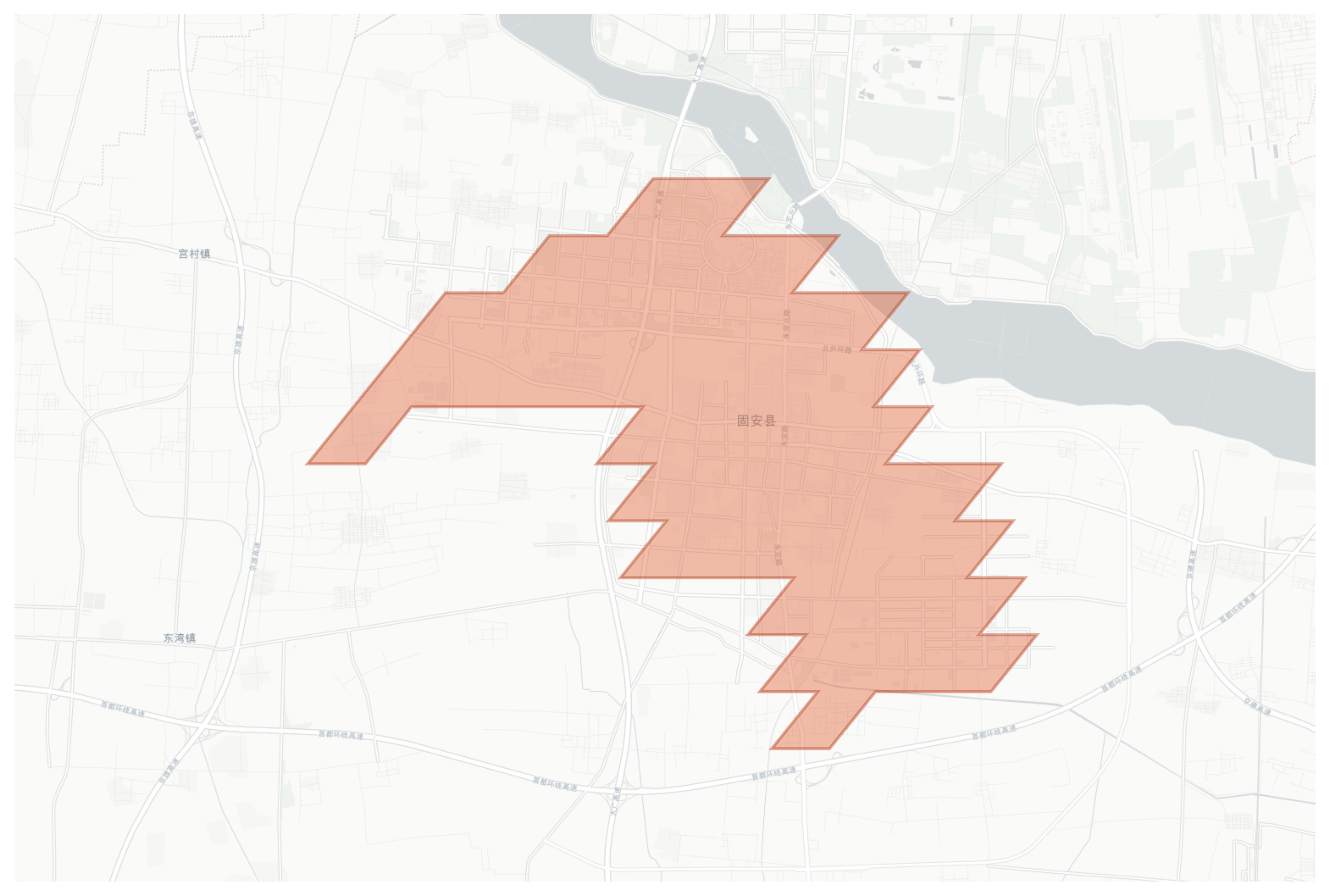 Gu'an geographic map