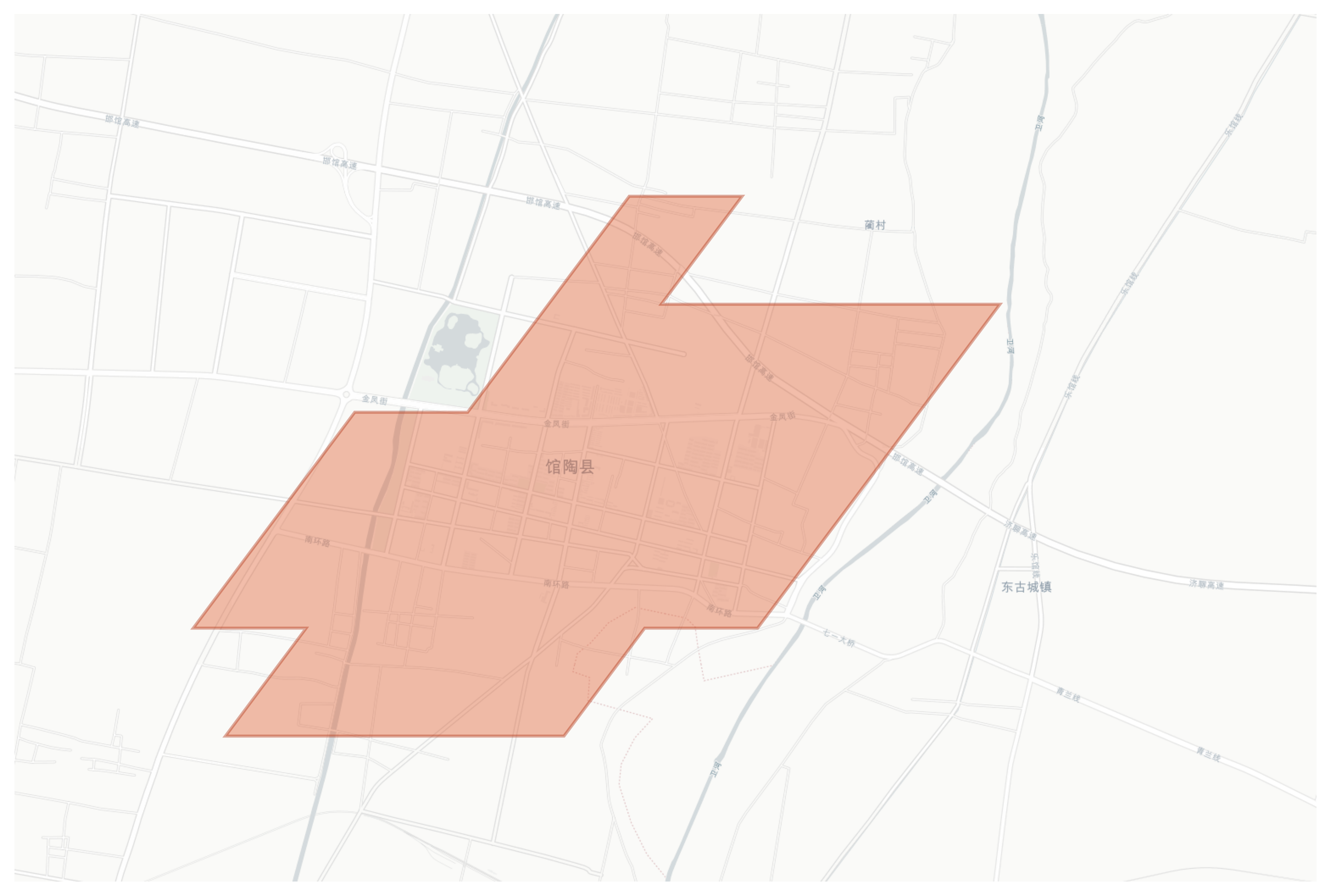 Guantao geographic map