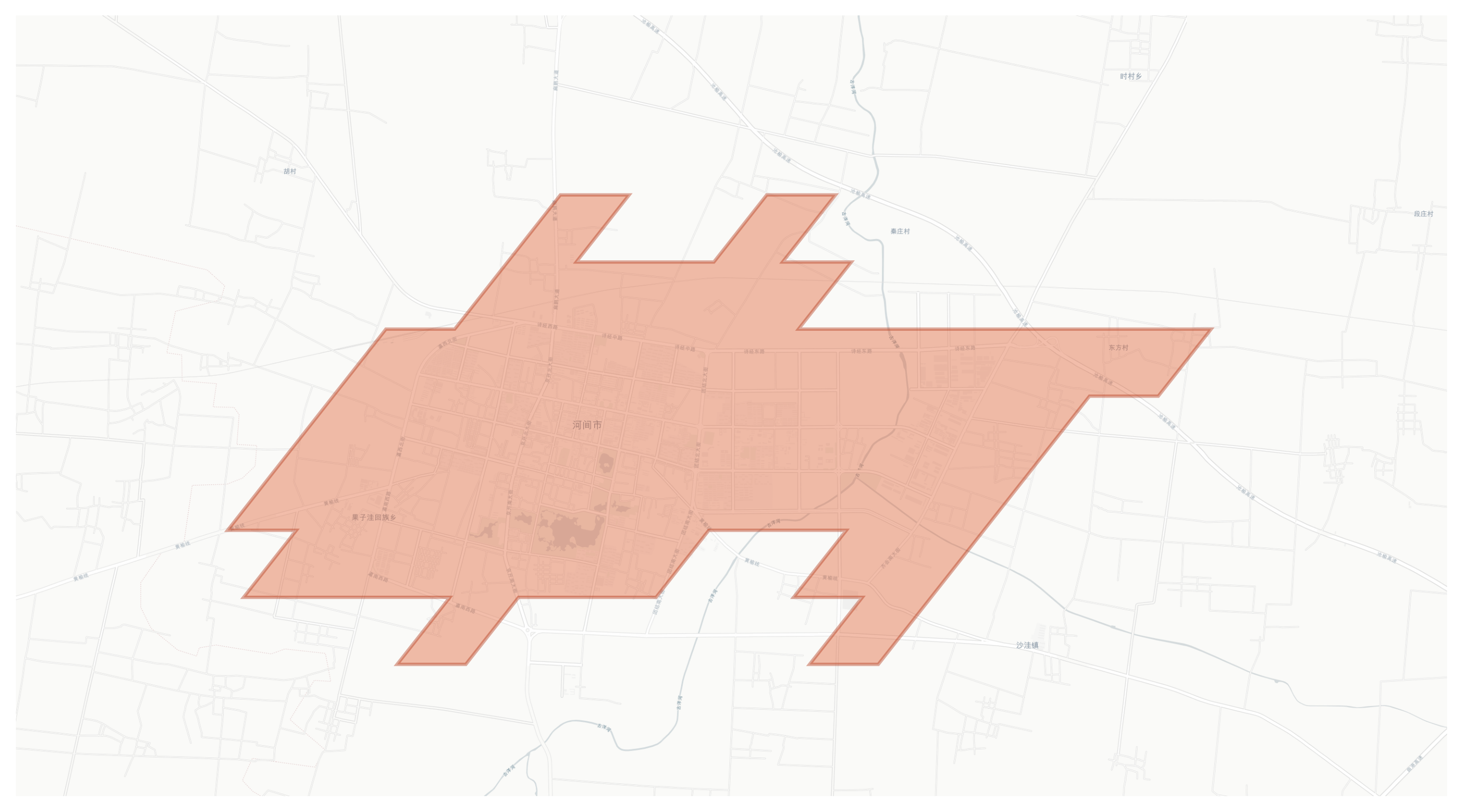 Hejian geographic map