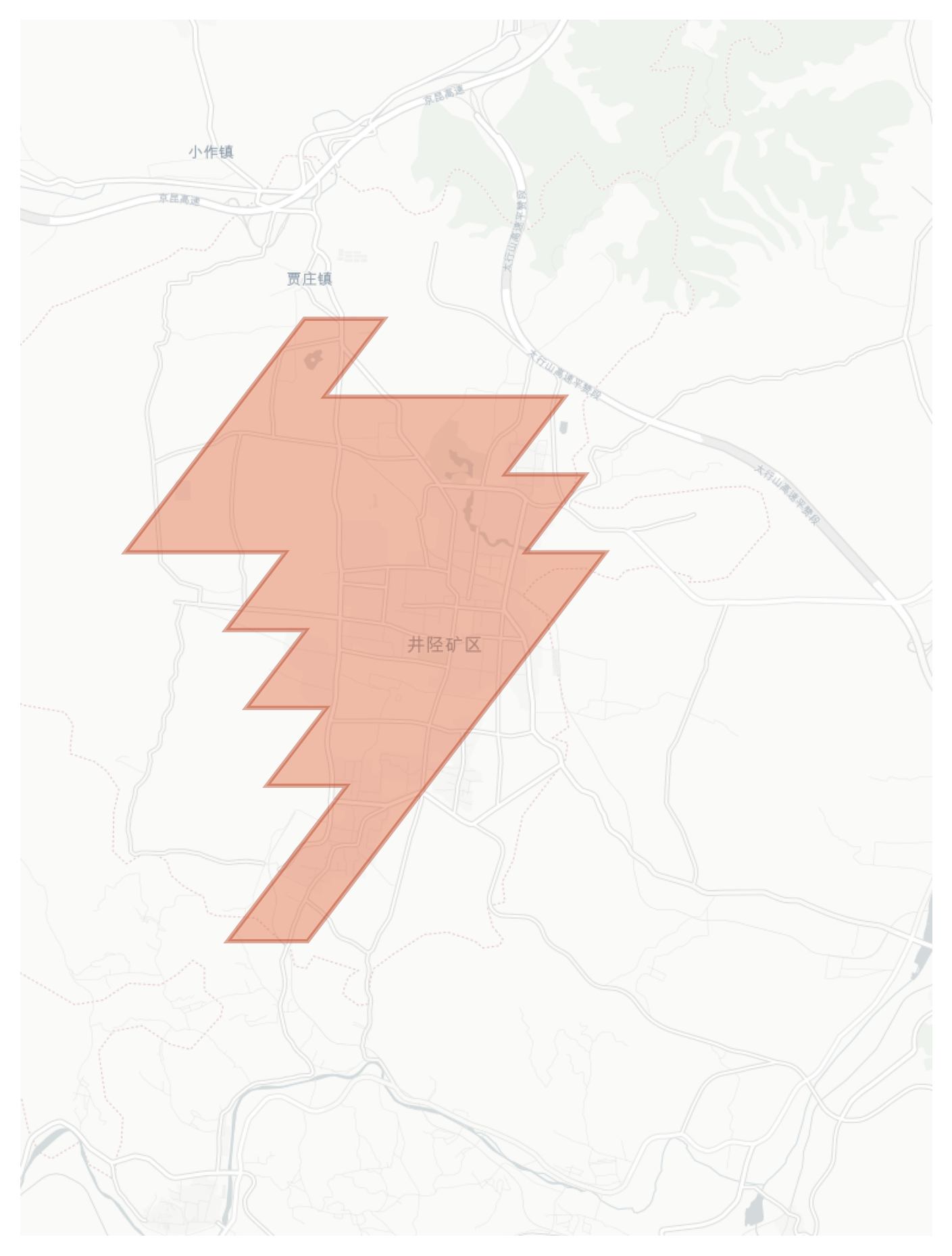 Jingxing Mining geographic map
