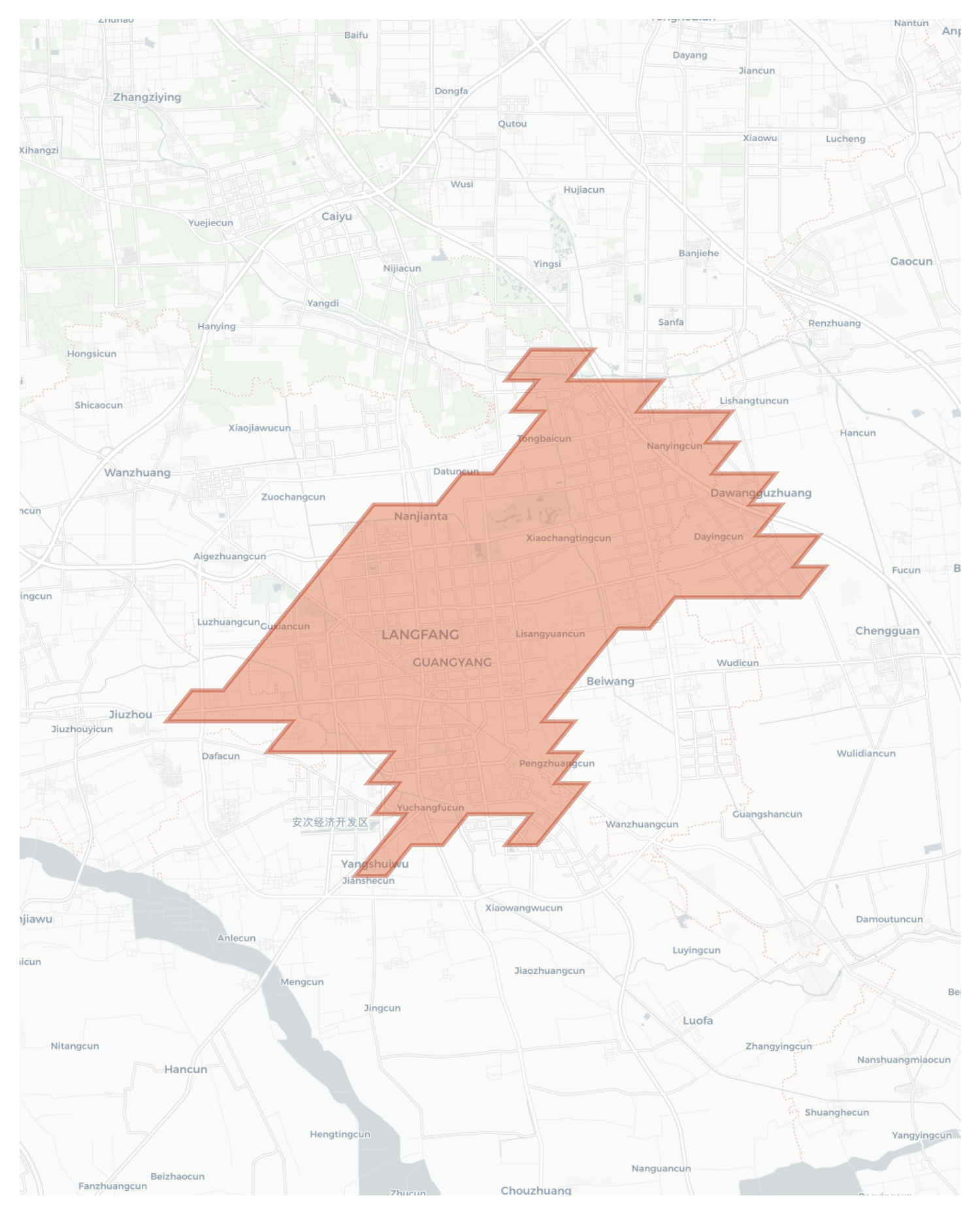 Langfang geographic map