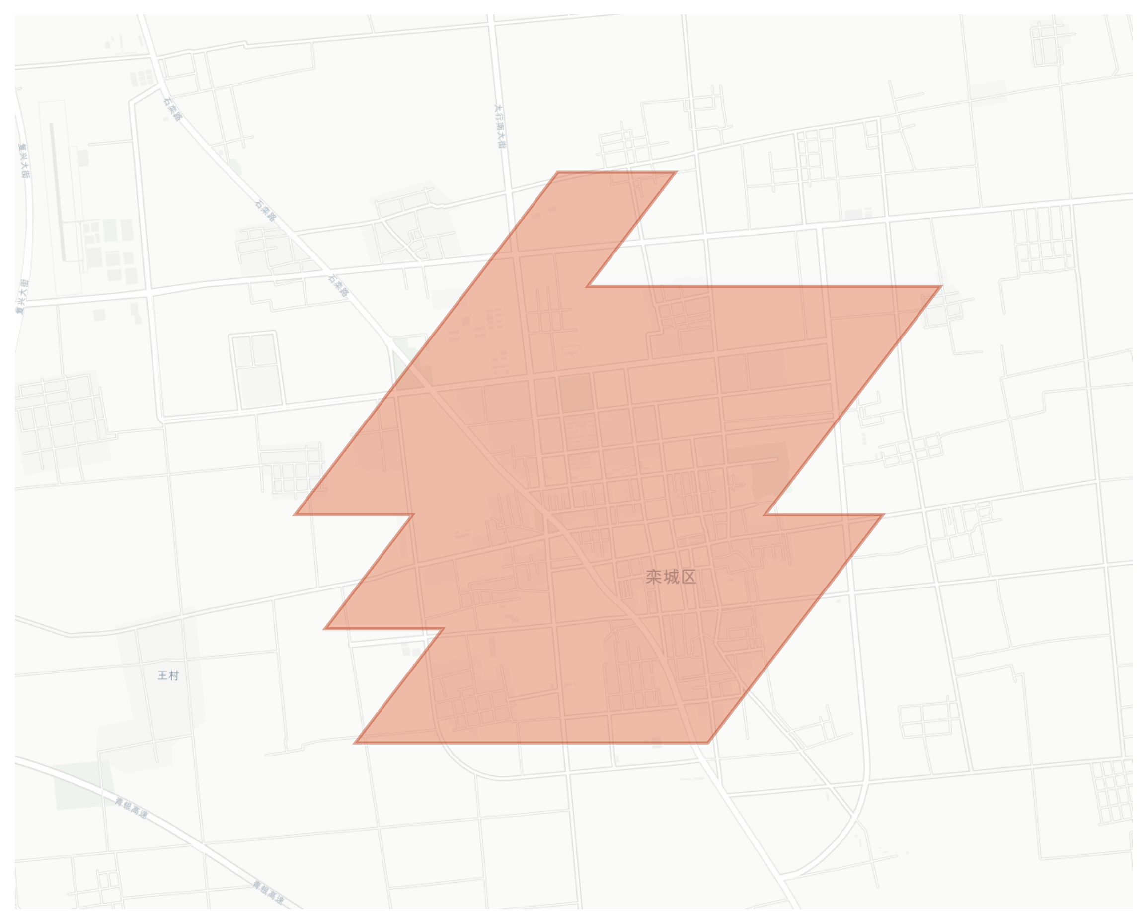 Luancheng geographic map