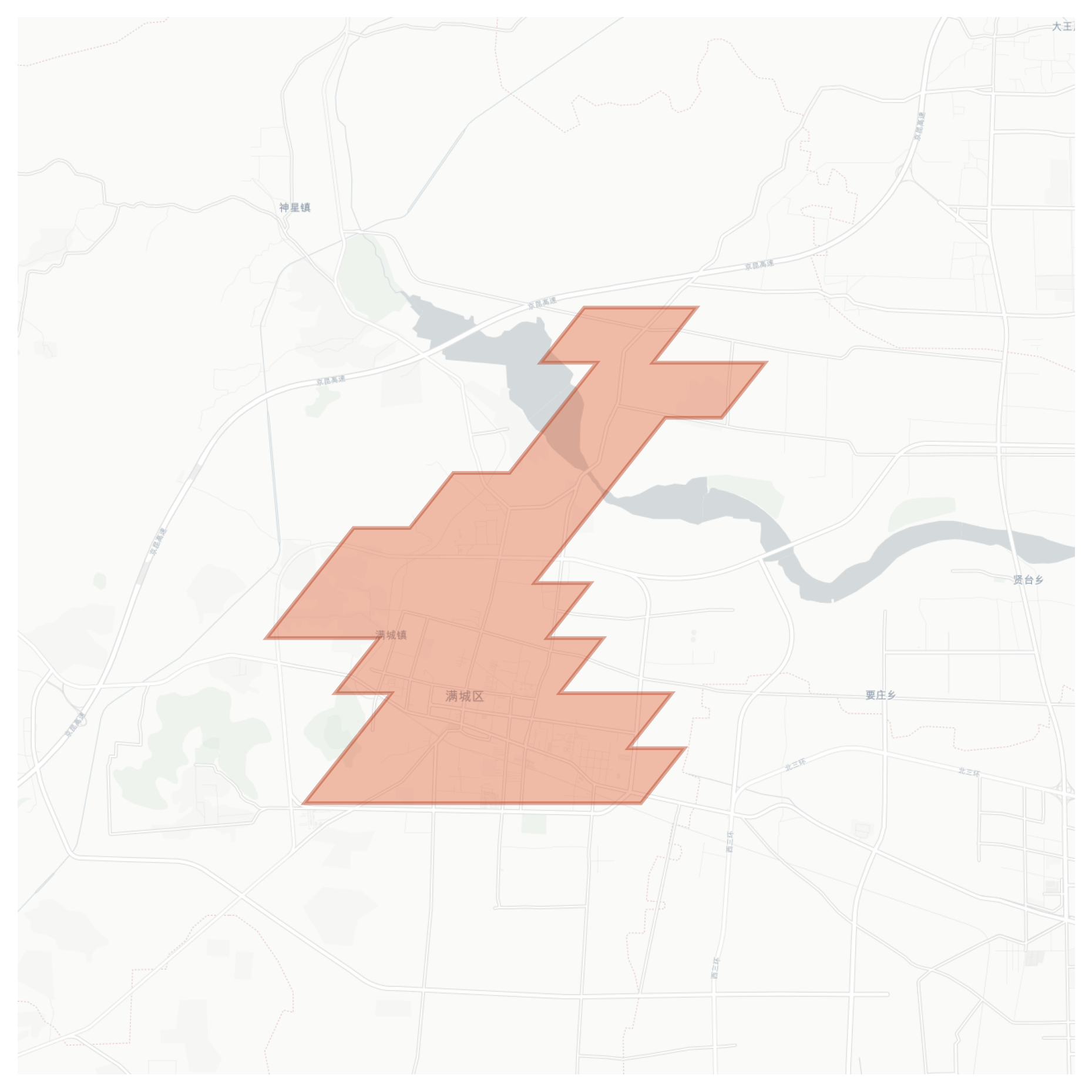 Mancheng geographic map
