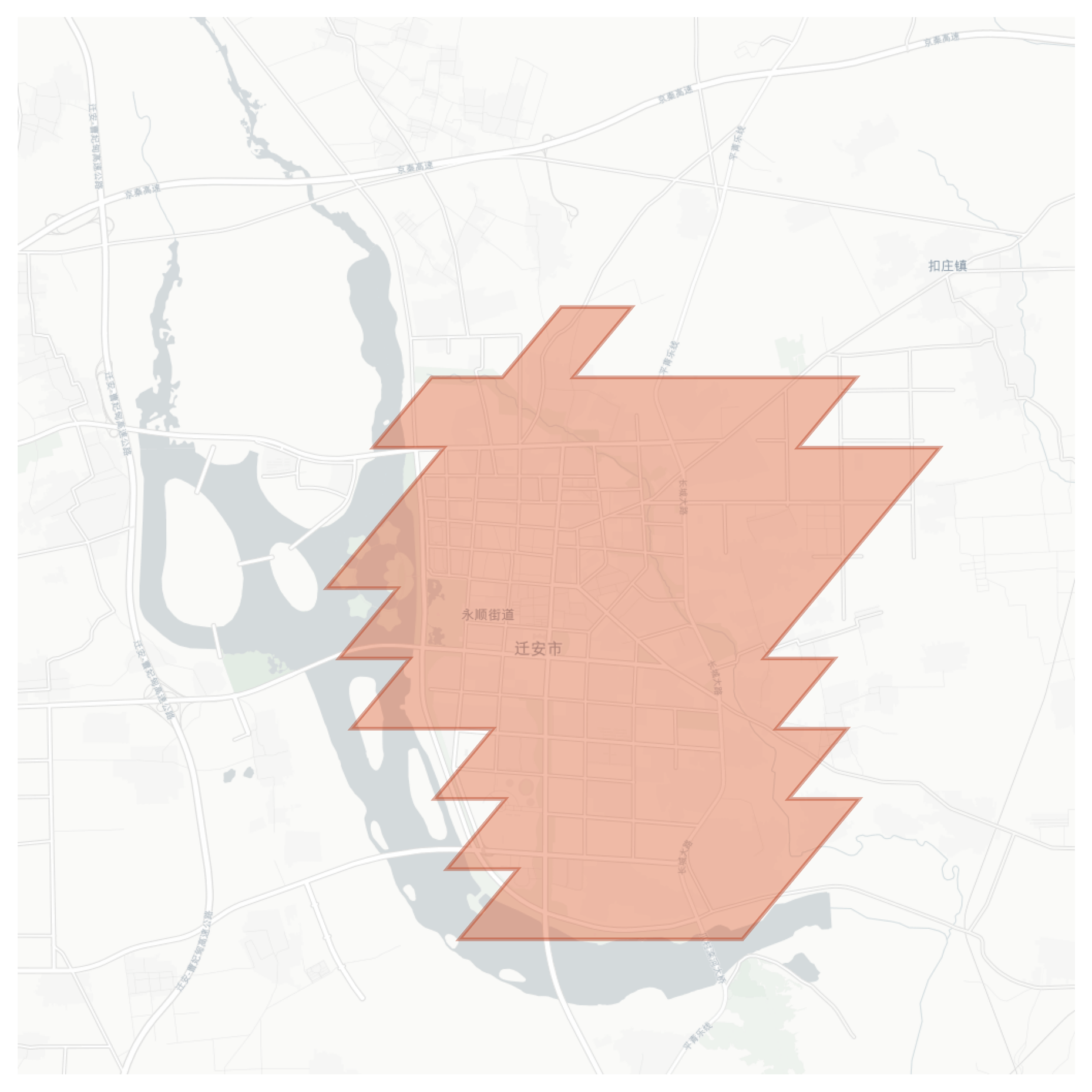 Qian'an geographic map