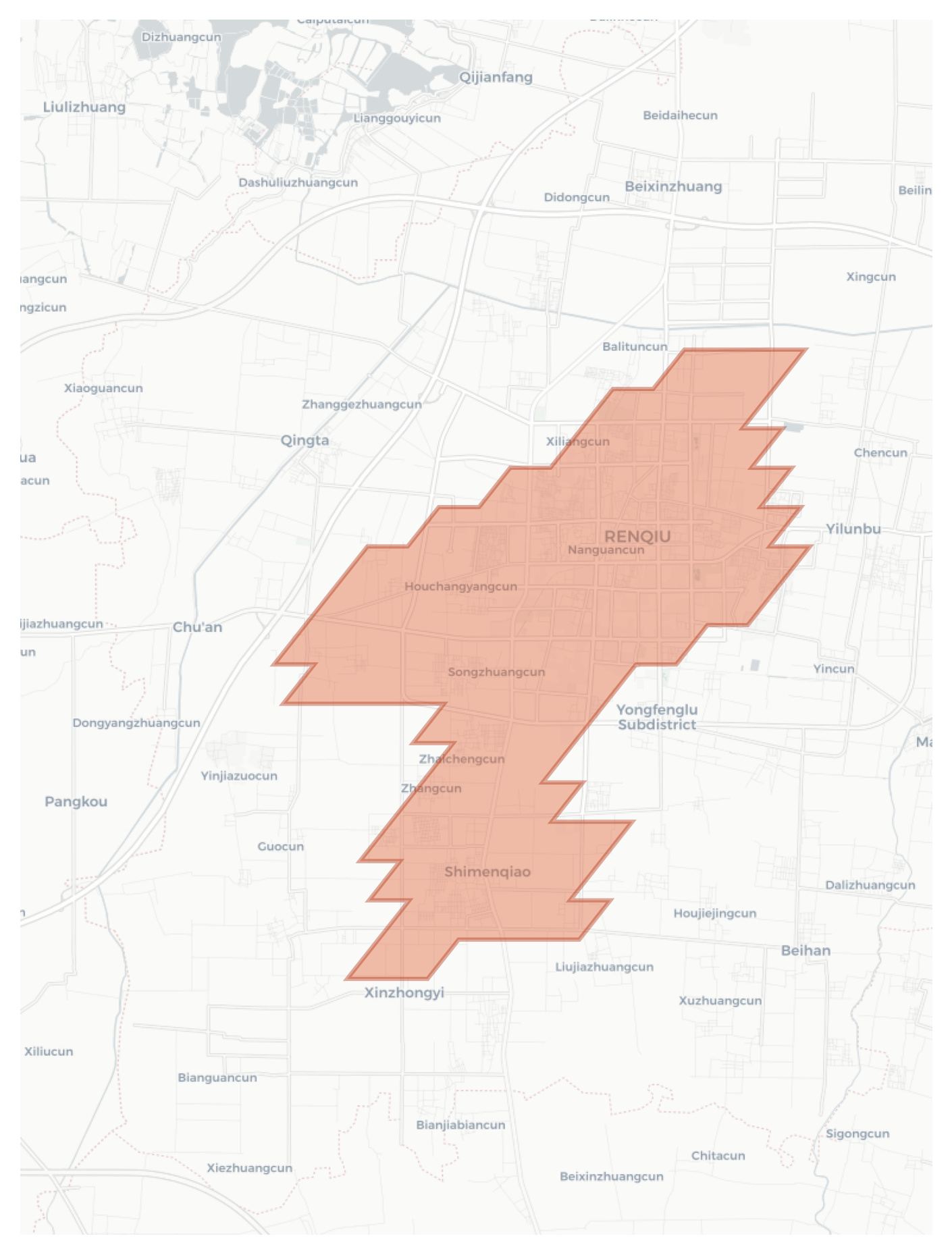 Renqiu geographic map